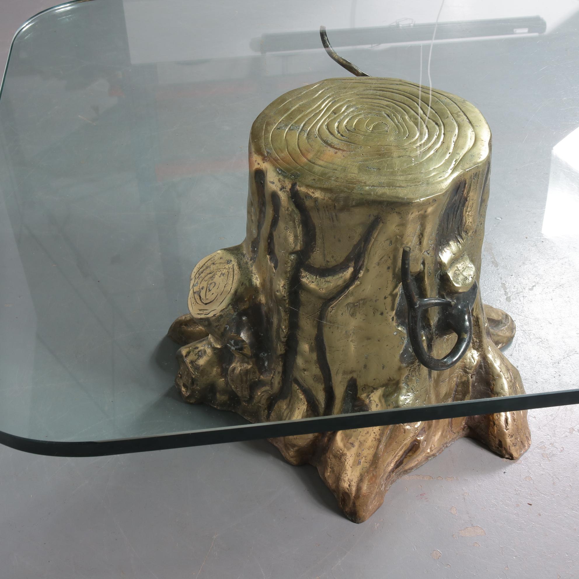 Bronze Tree Trunk Coffee Table, 1980 5