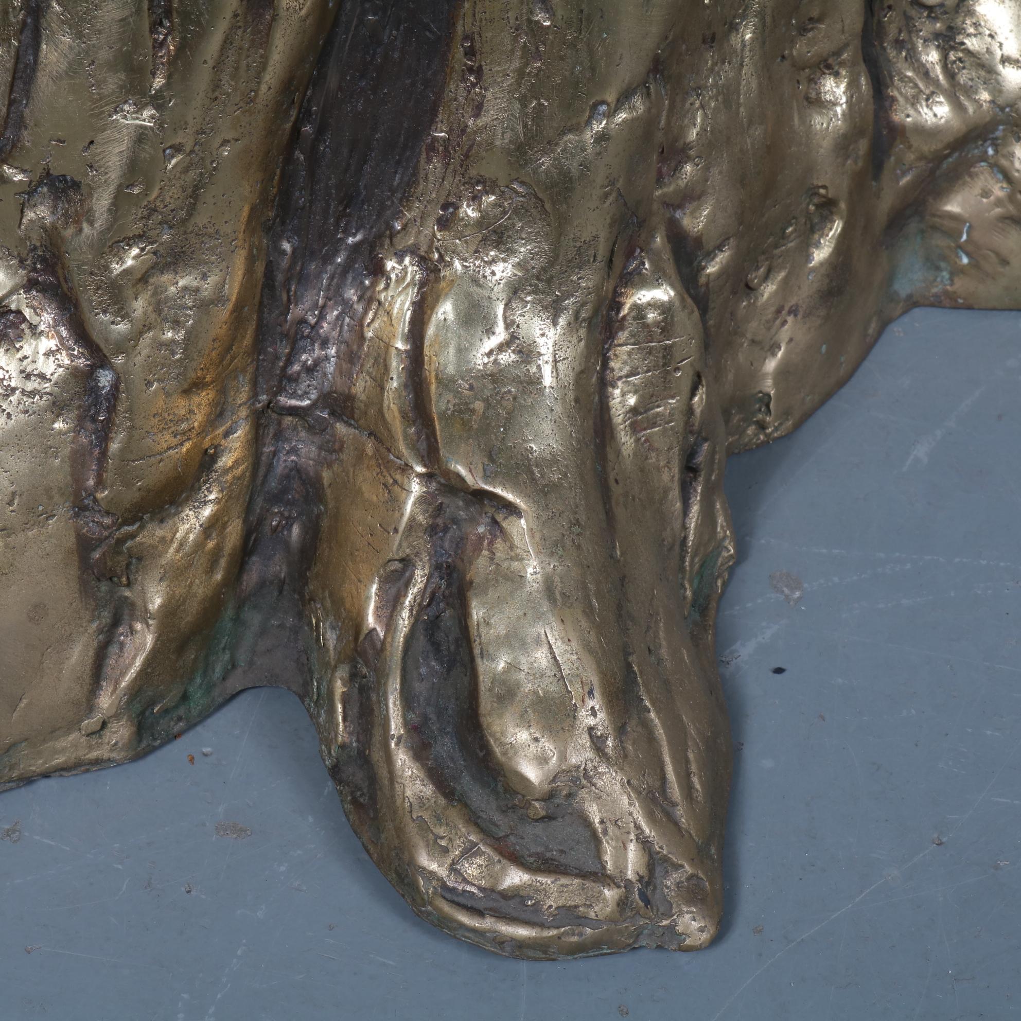 20th Century Bronze Tree Trunk Coffee Table, 1980