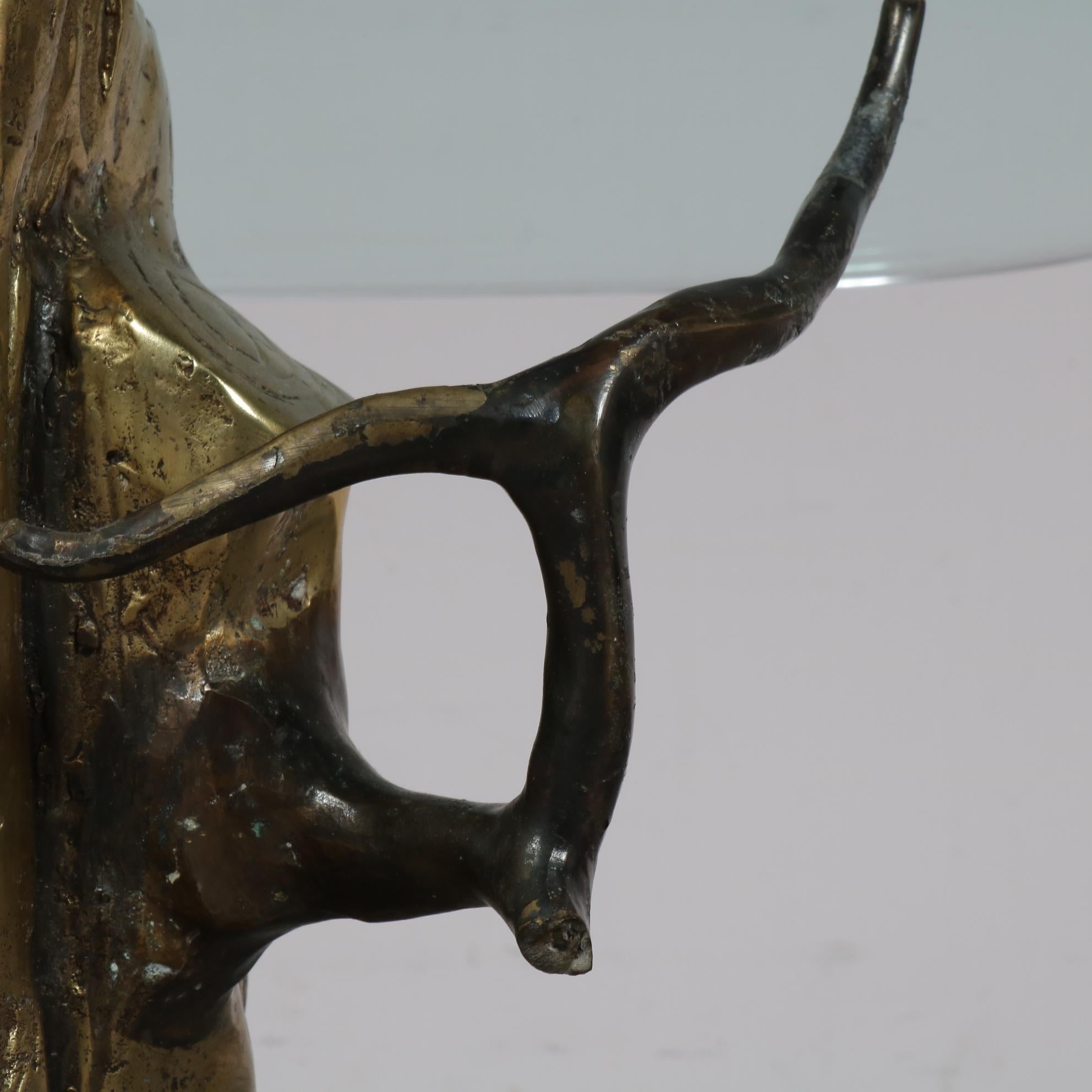 Bronze Tree Trunk Coffee Table, 1980 1