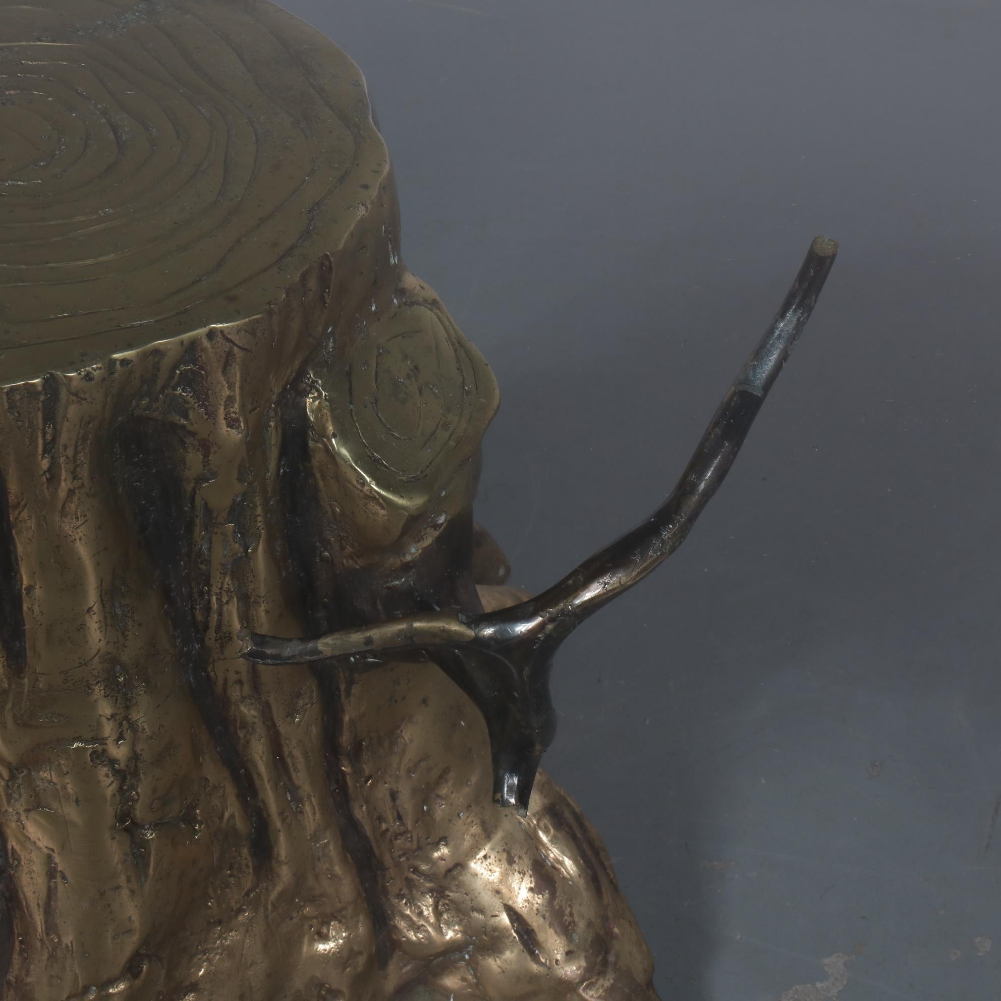 Bronze Tree Trunk Coffee Table, 1980 2