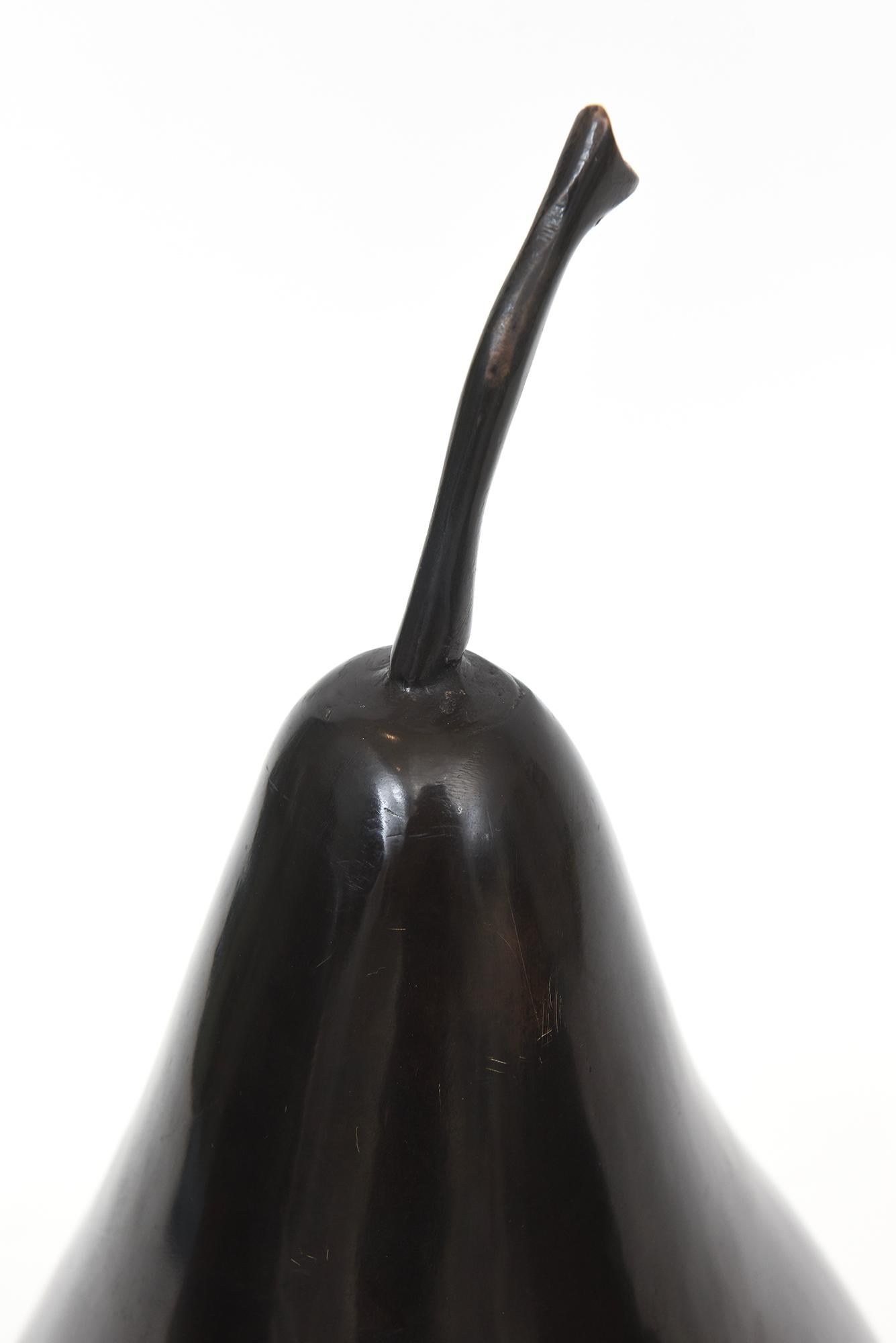 Bronze Trio Of Large Abstract Pear Sculptures For Sale 1