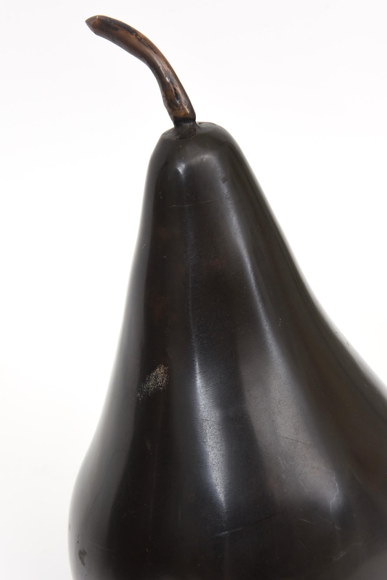 Bronze Trio Of Large Abstract Pear Sculptures For Sale 3