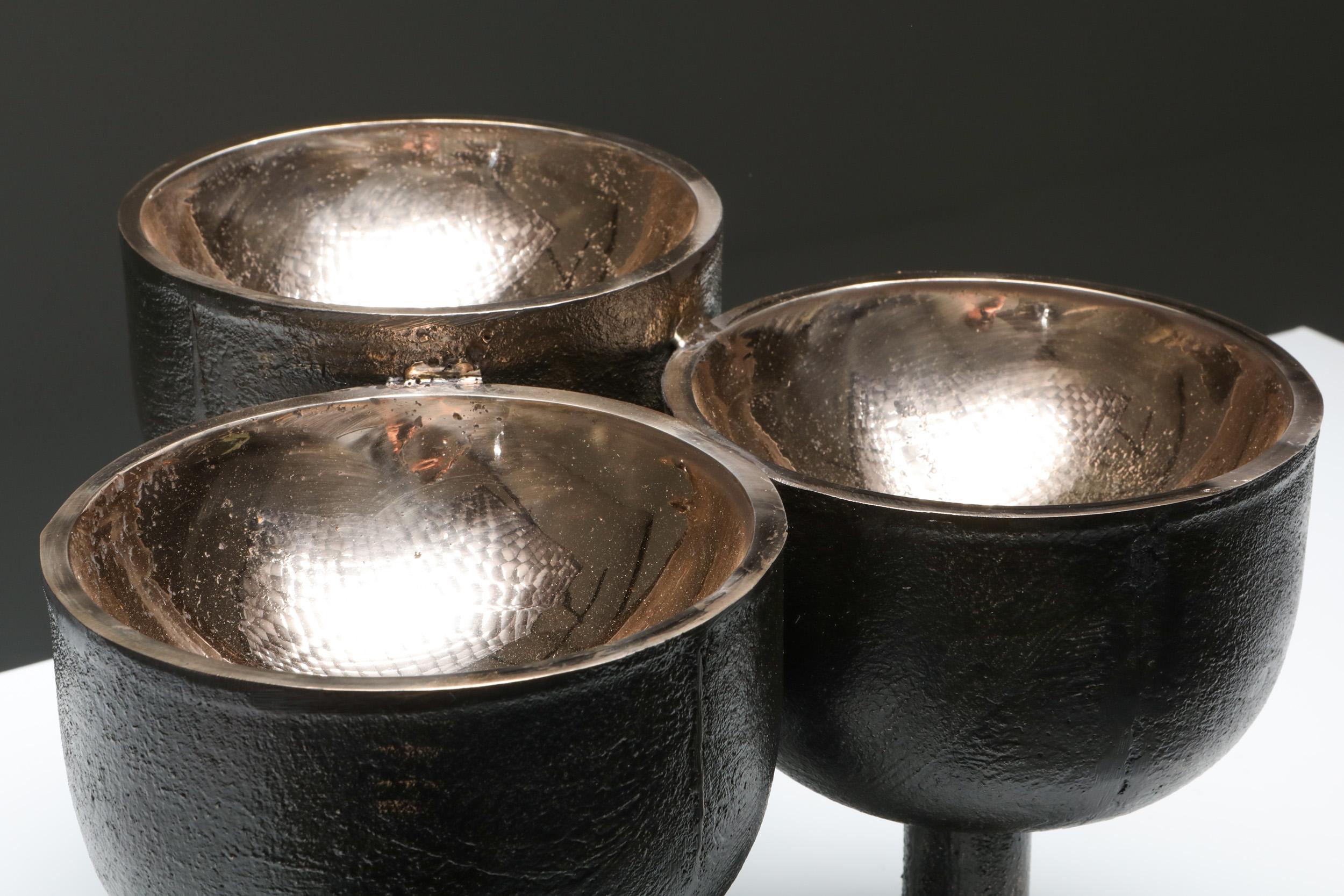 Polished Bronze Triple Tray 2.0 by Arno Declercq