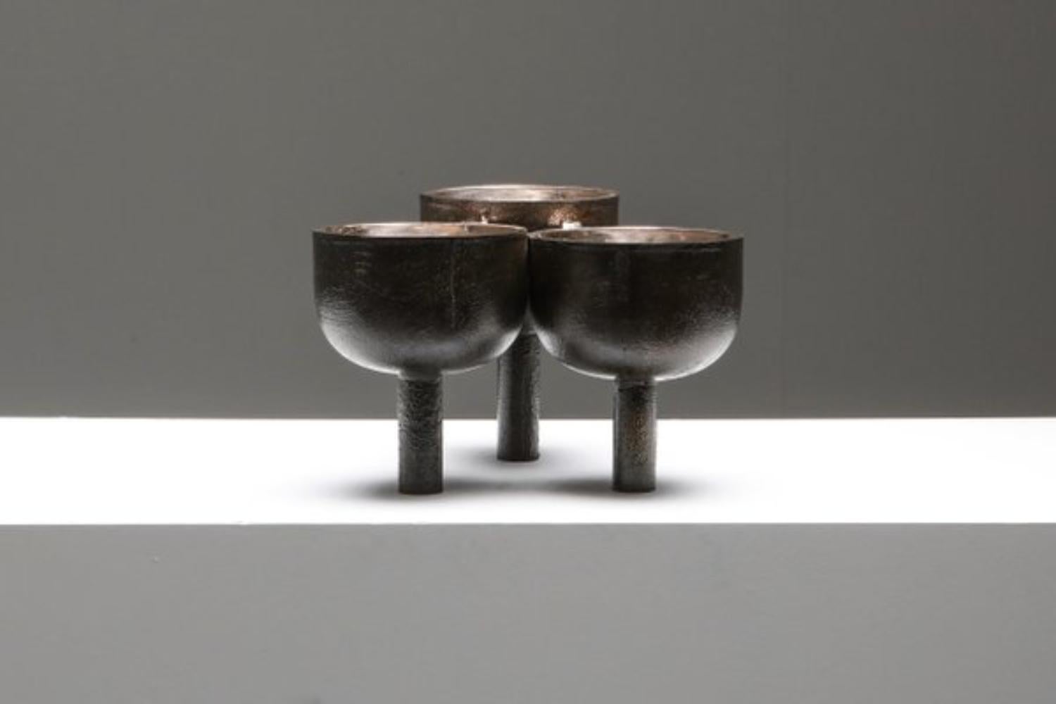 Bronze Triple plateau en bronze d'Arno Declercq en vente