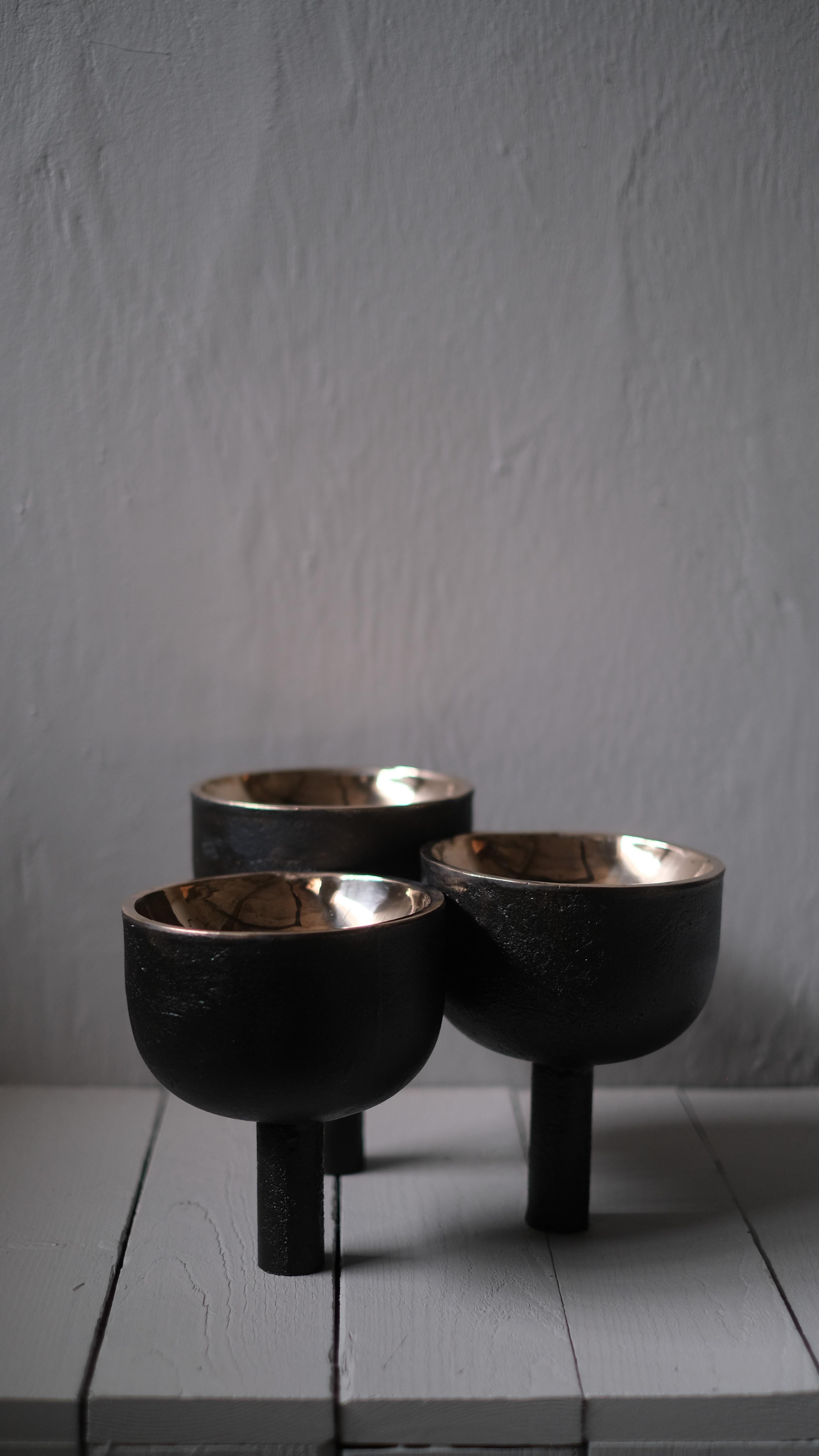 Bronze Triple Tray, Signed Arno Declercq For Sale 1