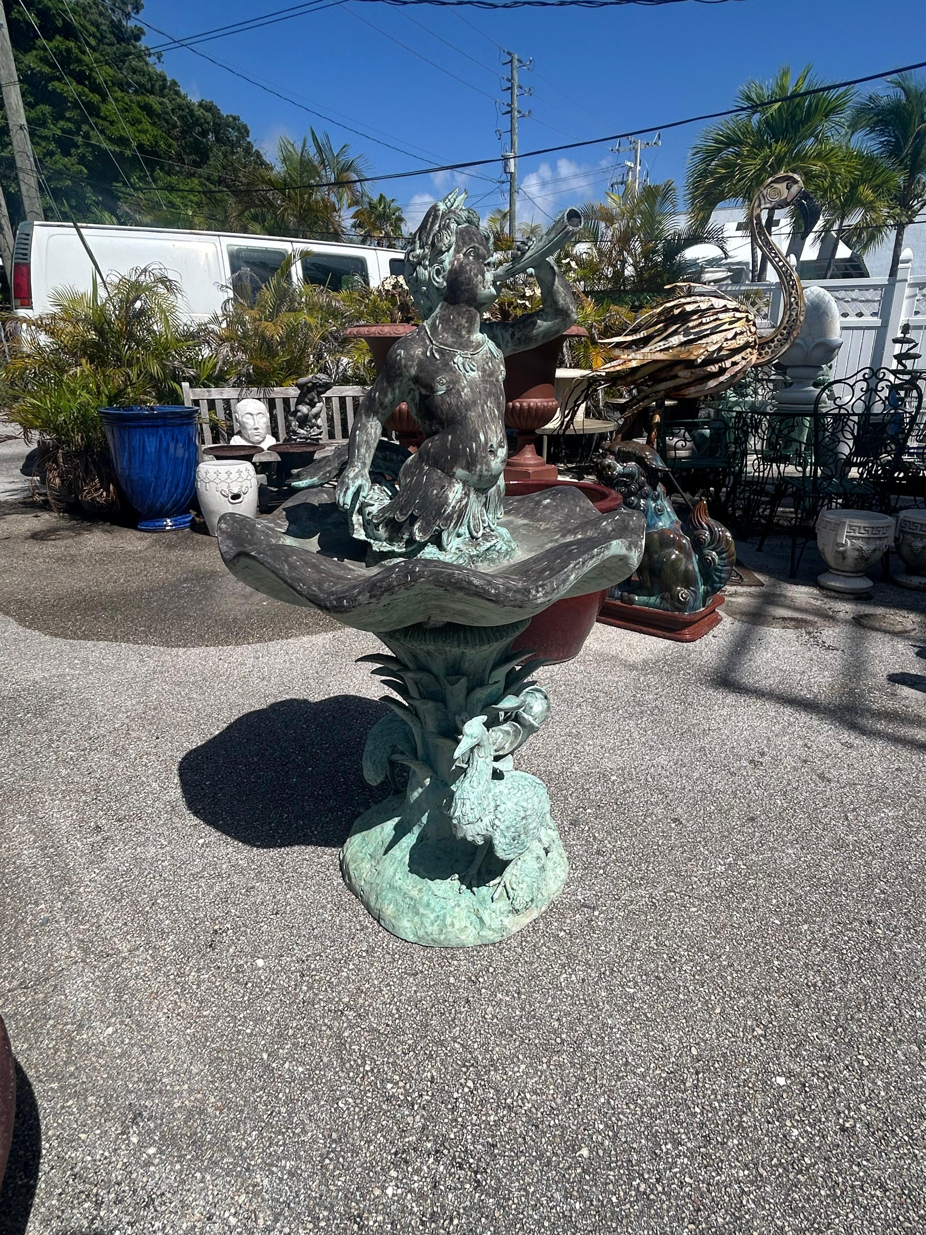 Fuente Tritón de bronce en venta 2