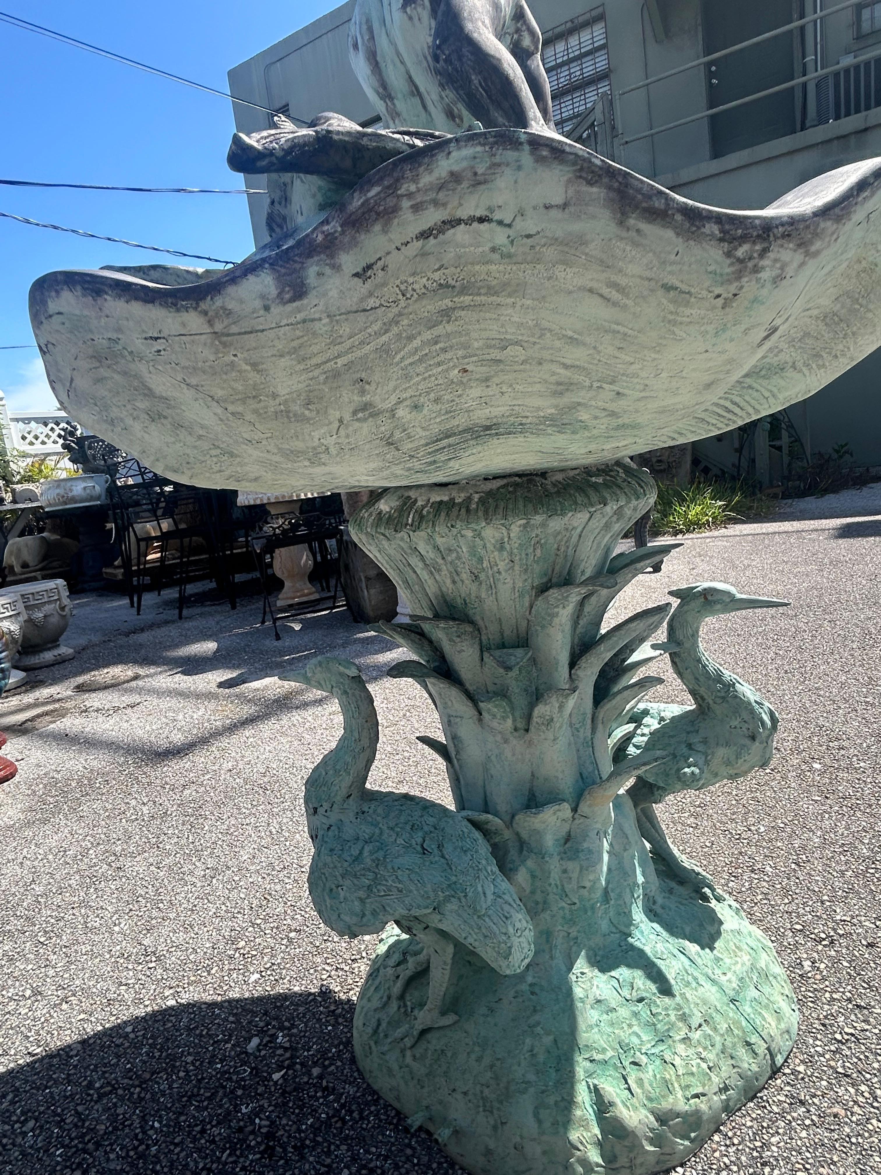 Fuente Tritón de bronce en venta 3