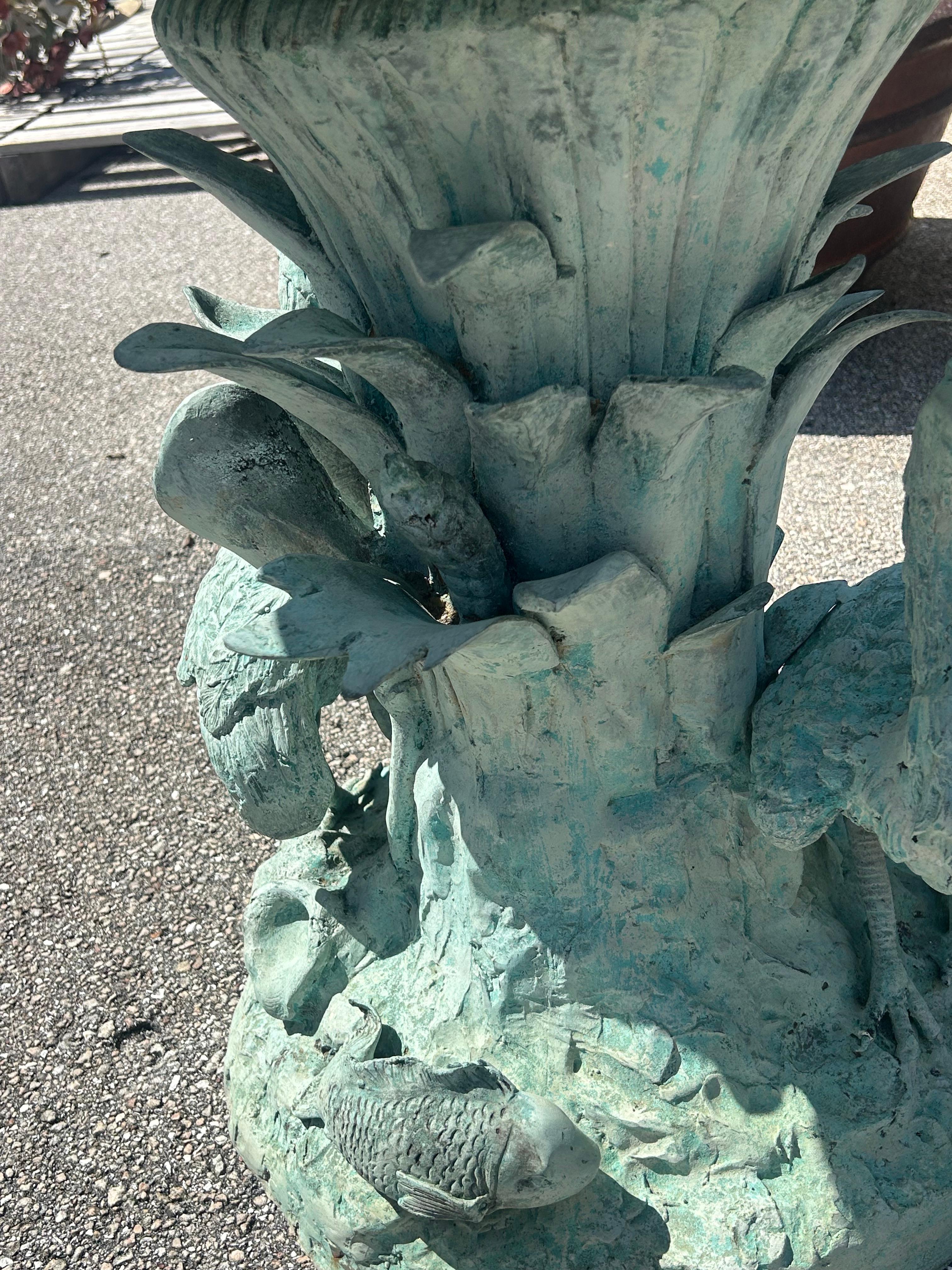 Fuente Tritón de bronce en venta 5