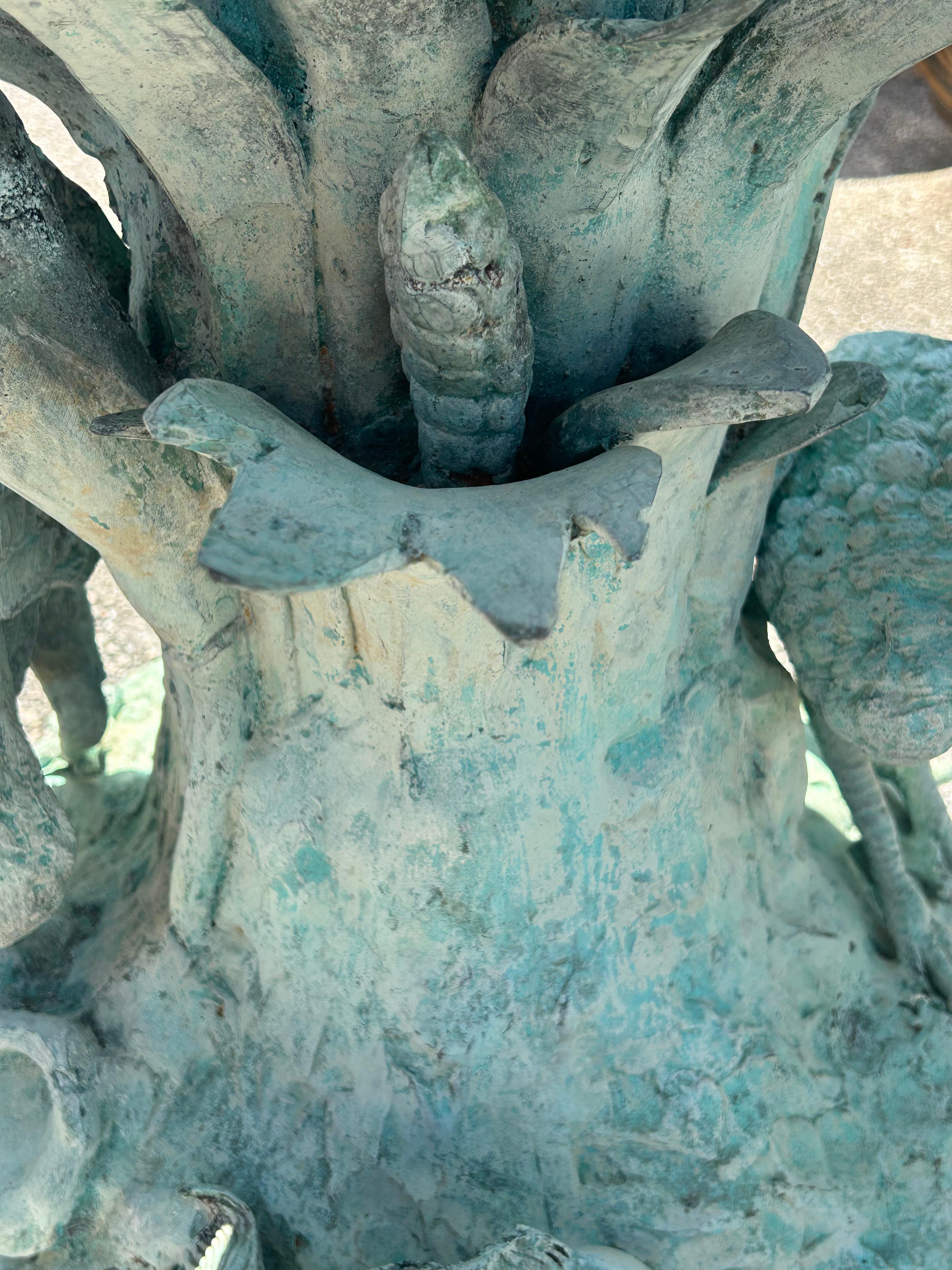 Fuente Tritón de bronce en venta 12