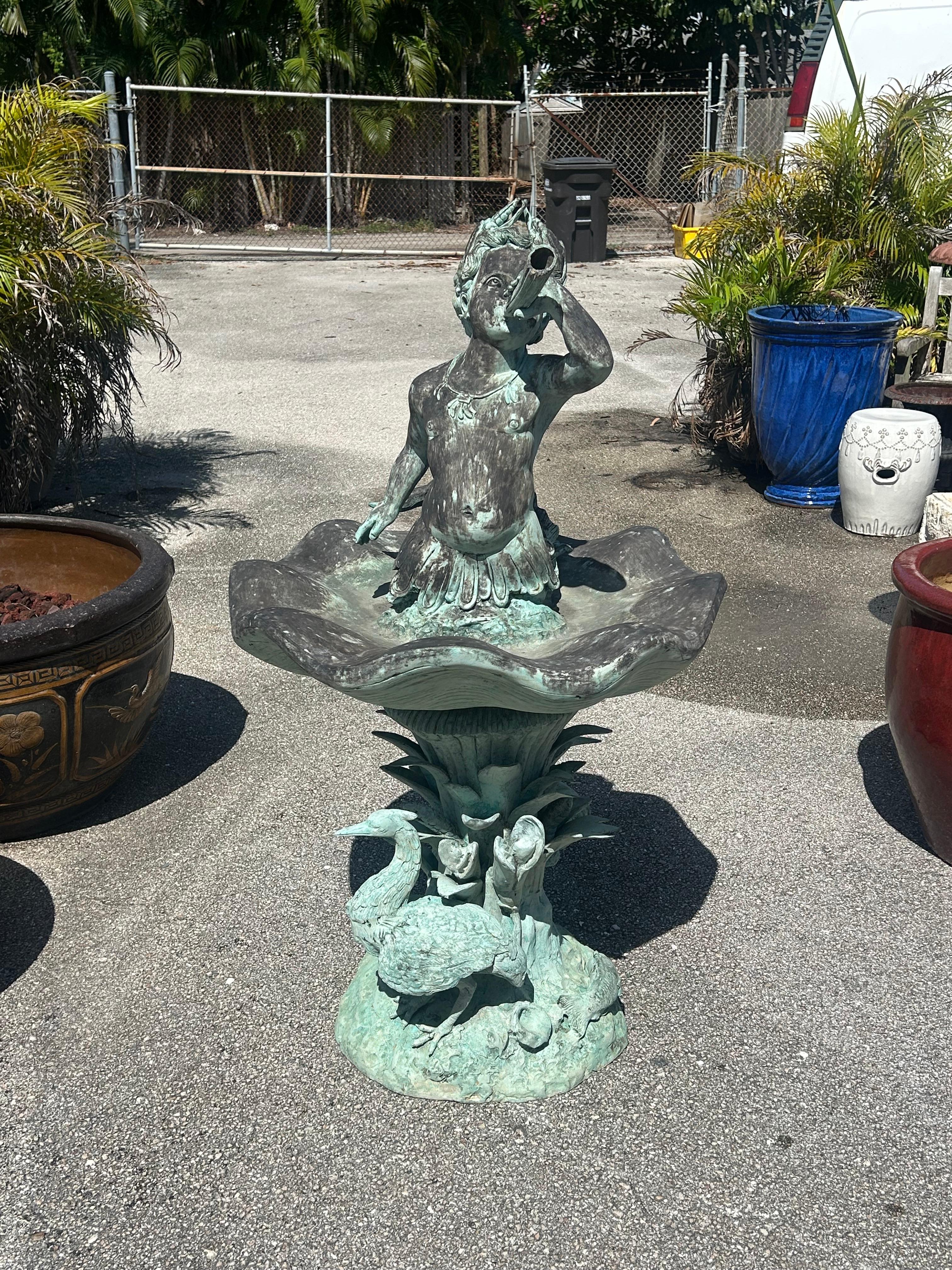 Fuente Tritón de bronce Vaciado en venta