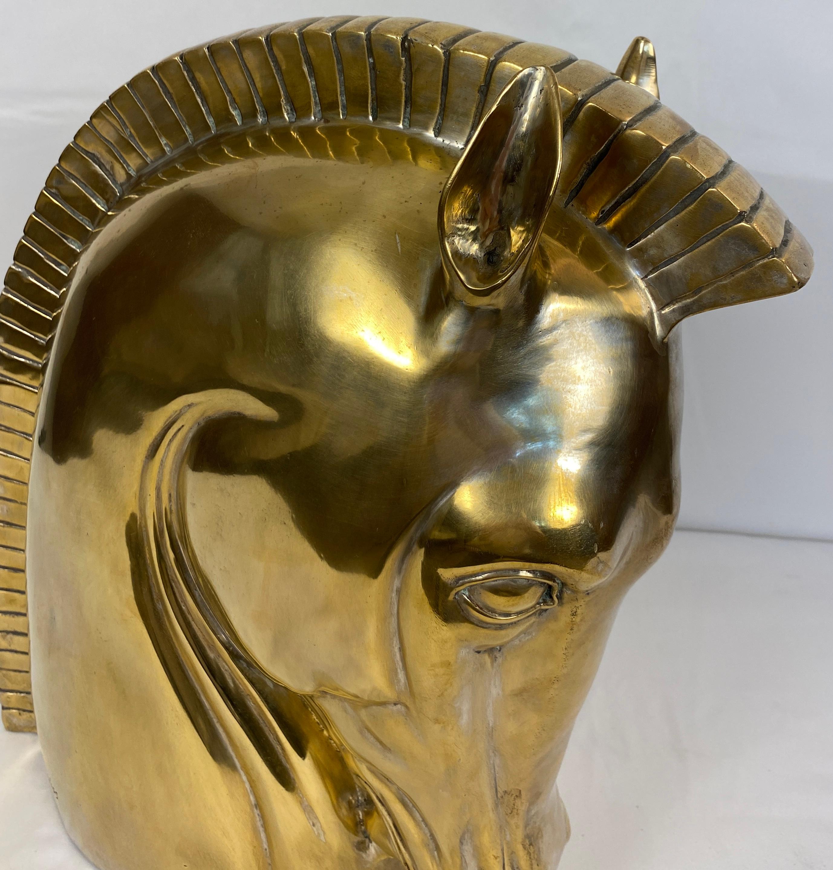 American Bronze Trojan Horse Sculpture Signed Phillips