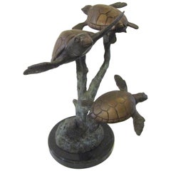 Bronze Turtle Sculpture