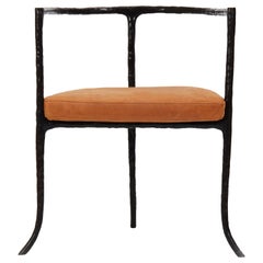 Antique Twig Side Chair in Cast Bronze with Leather Seat by Elan Atelier (Preorder)