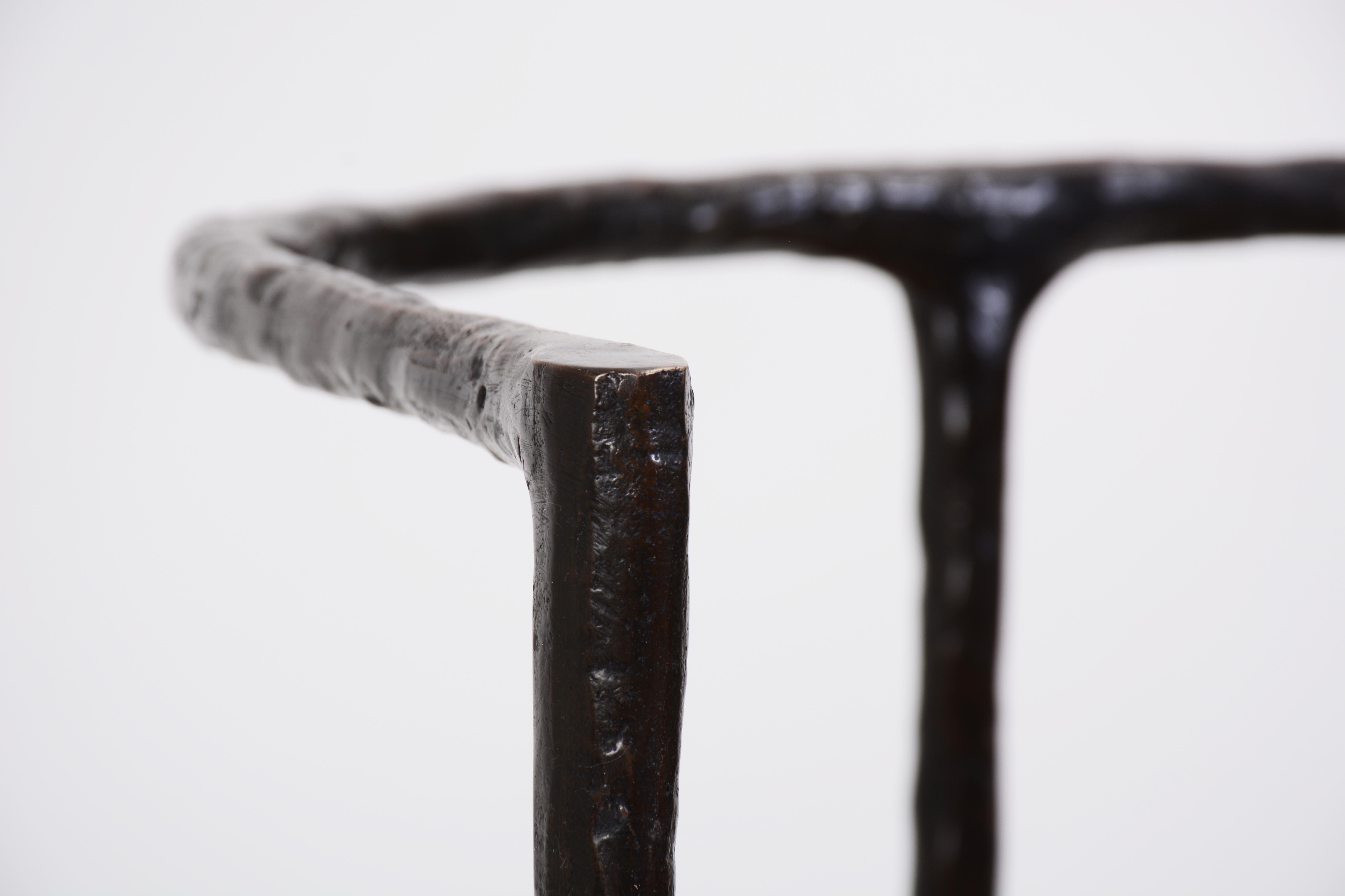 Cast-Bronze Twig Barstool by Elan Atelier In New Condition For Sale In New York, NY