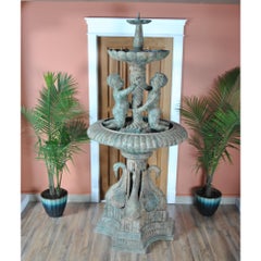 Bronze Two Boys with Swans Fountain