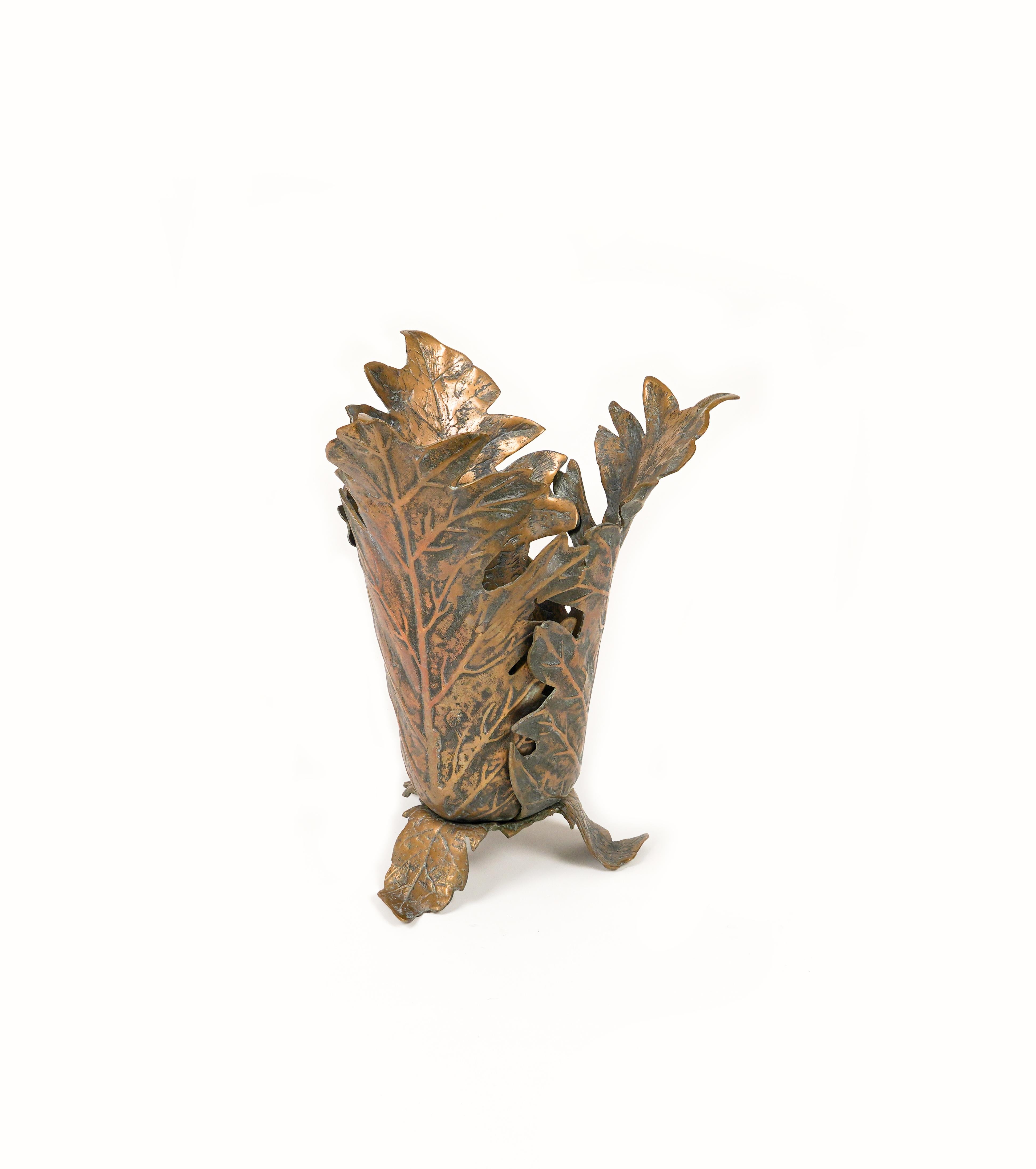 Bronze Umbrella Stand Attributed François Xavier & Claude Lalanne, France 1970s In Good Condition In Rome, IT