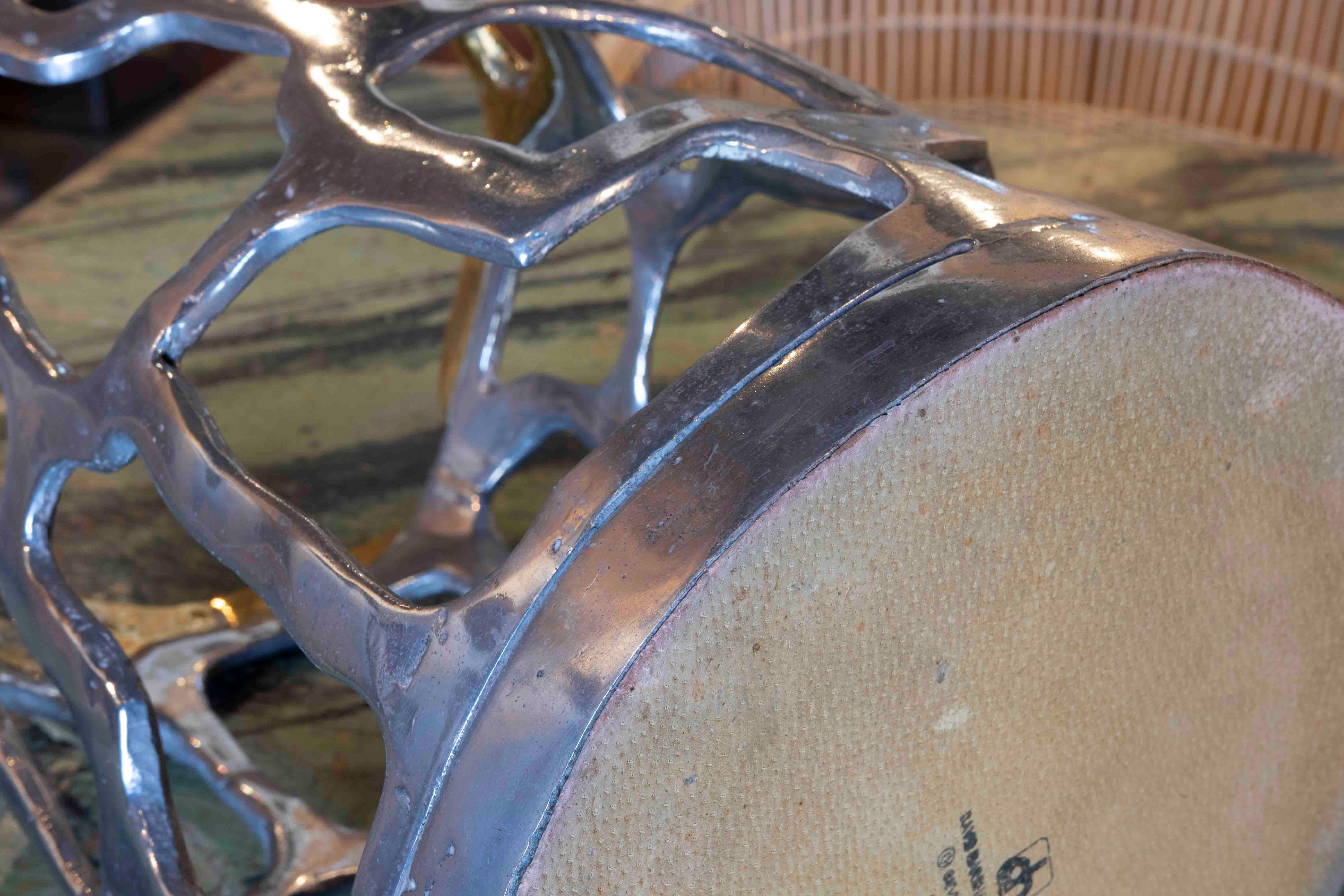 Portaombrelli in bronzo con finiture in oro e argento dell'artista David Marshall in vendita 7
