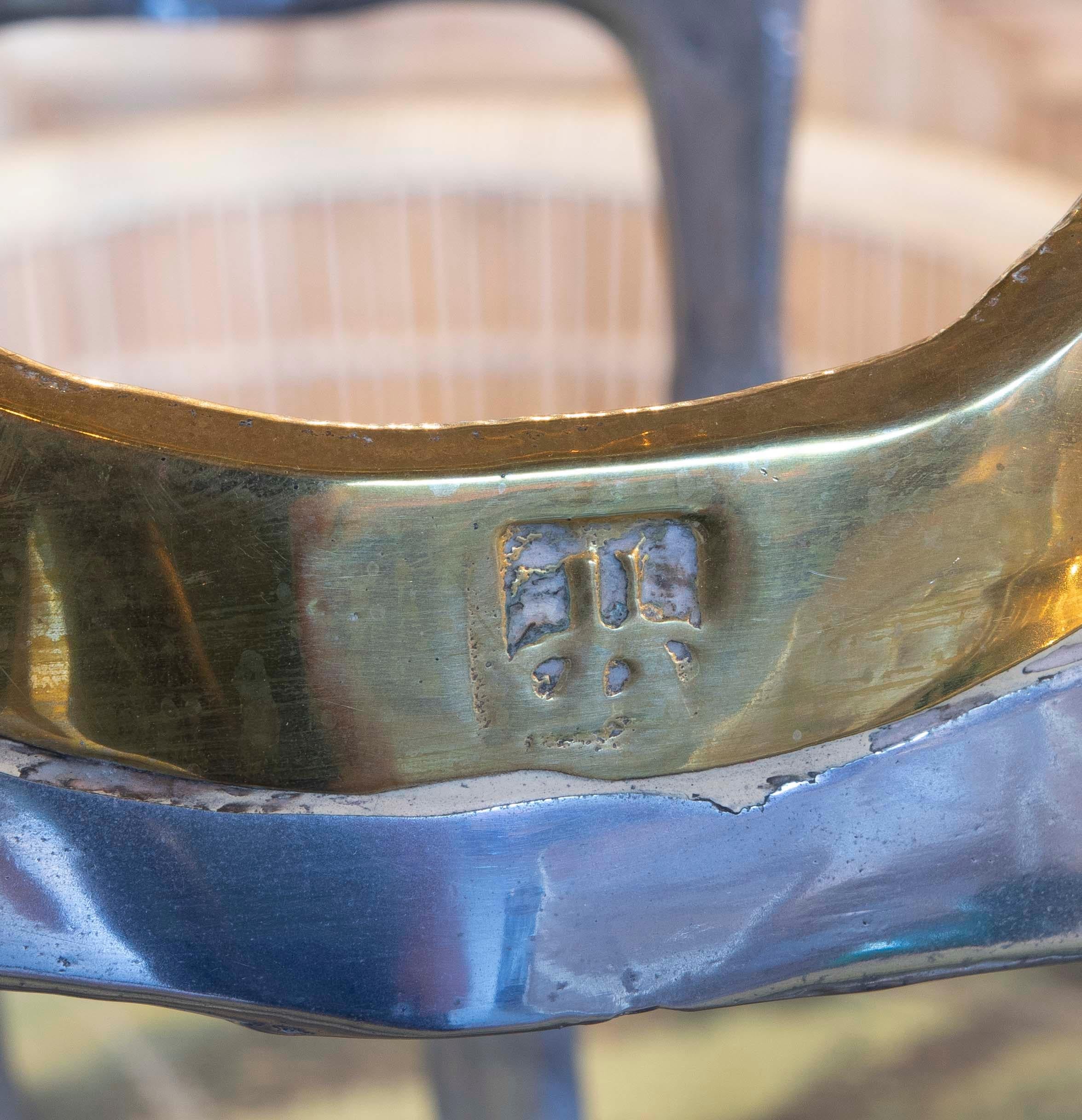 Portaombrelli in bronzo con finiture in oro e argento dell'artista David Marshall in vendita 3