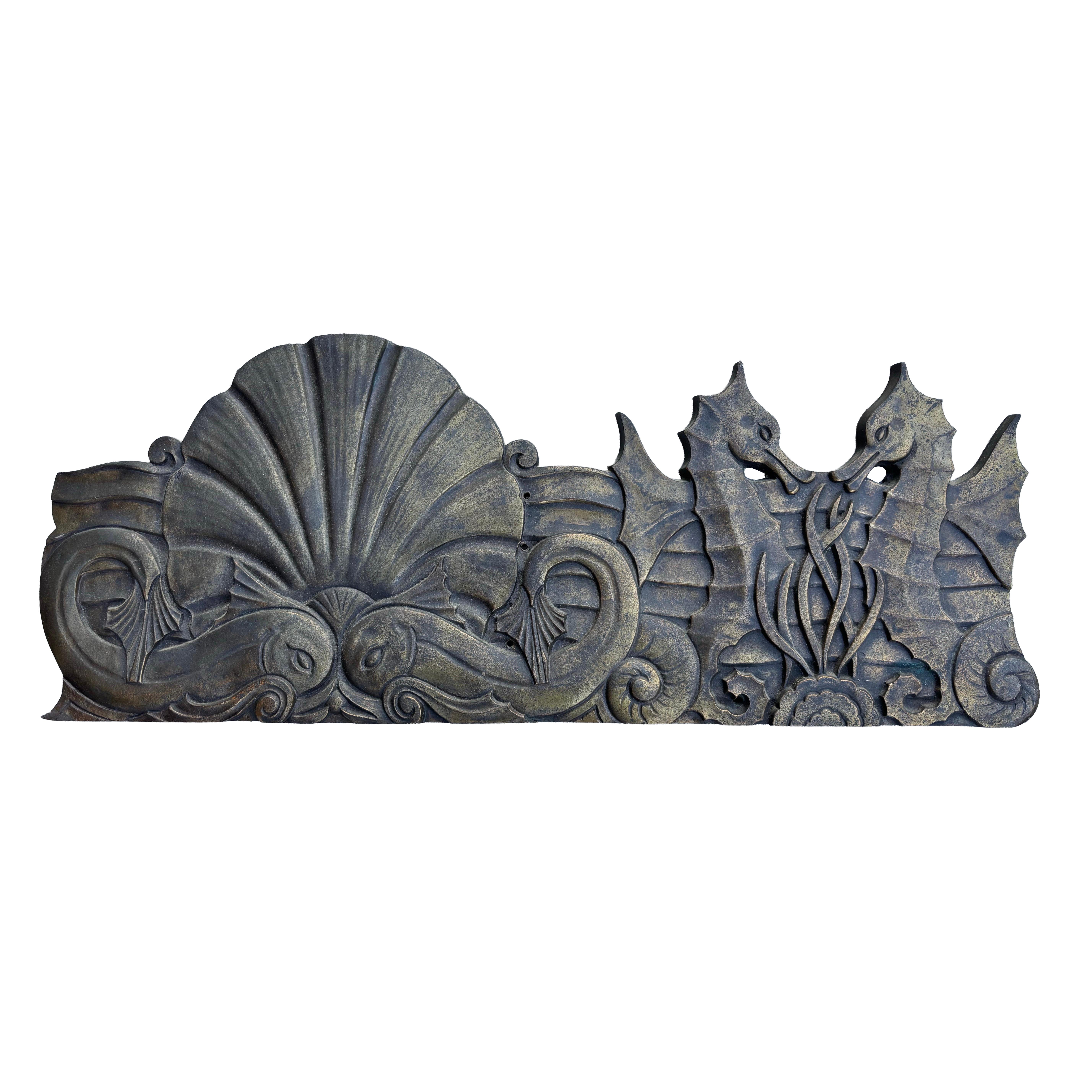 Bronze Under the Sea Freize from NYC 1930's Theatre For Sale