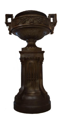 Bronze Urn on Pedestal by Val Dos'ne