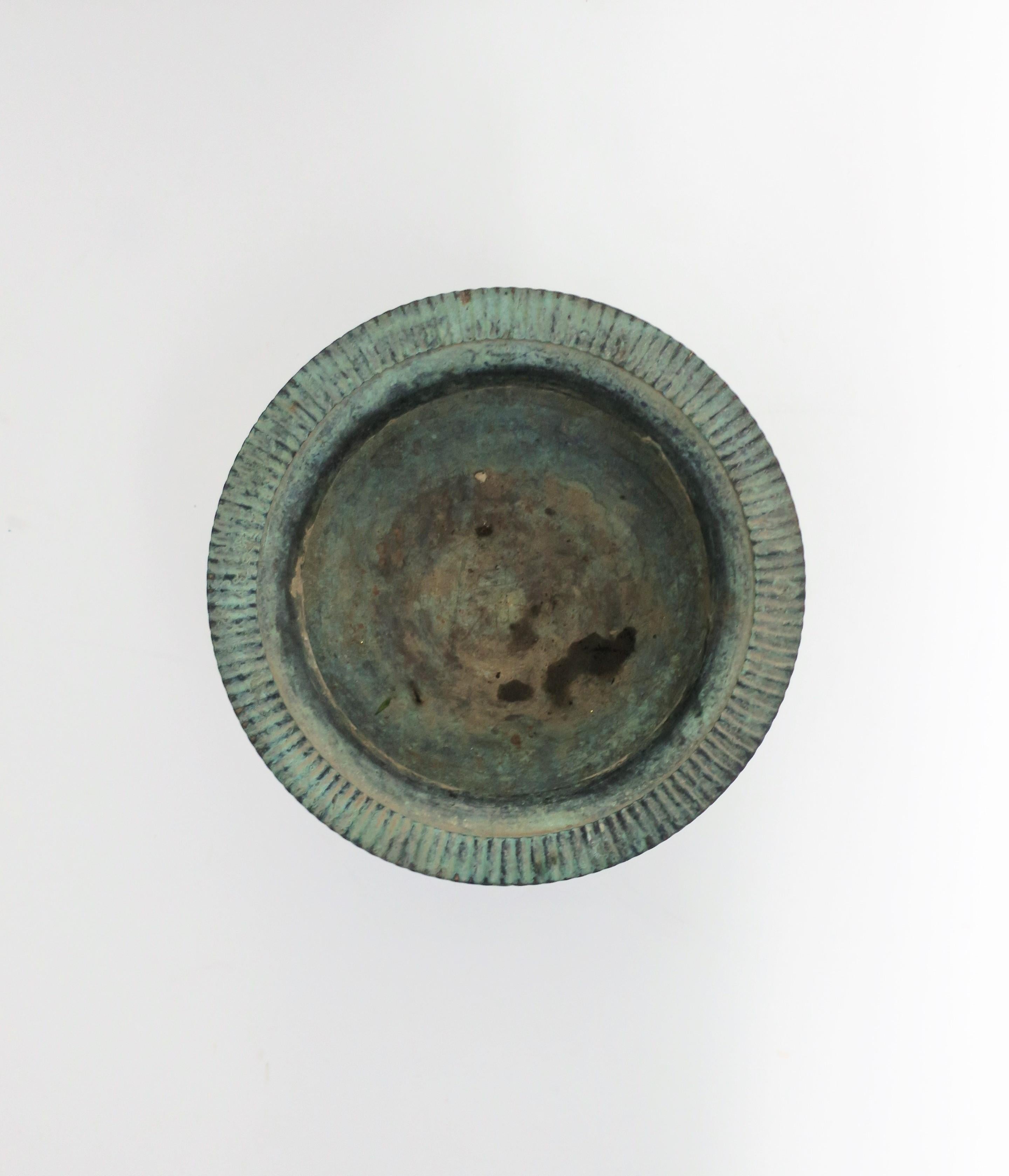 Verdigris Bronze Urn Cachepot Jardinière Planter Flowerpot Holder 4