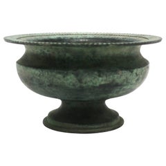 Verdigris Bronze Urn Cachepot Jardinière Planter or Flowerpot Holder 