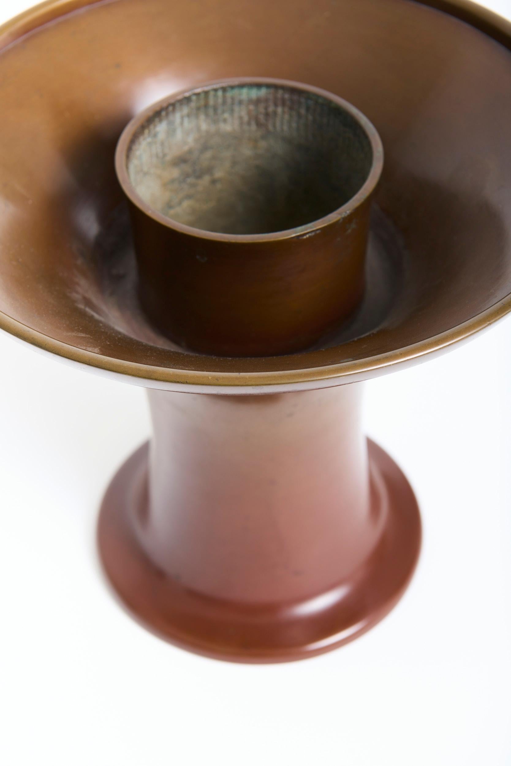 Mid-20th Century Bronze Usabata Vase For Sale