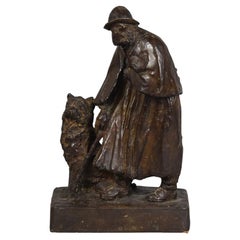 «El vagabundo y su perro», en bronce – Bouchard – Fundición Siot – Método de la cera perdida