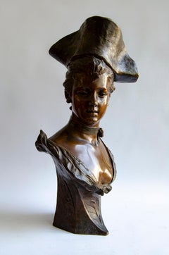 Bronze Vander Straten Art Nouveau Bust