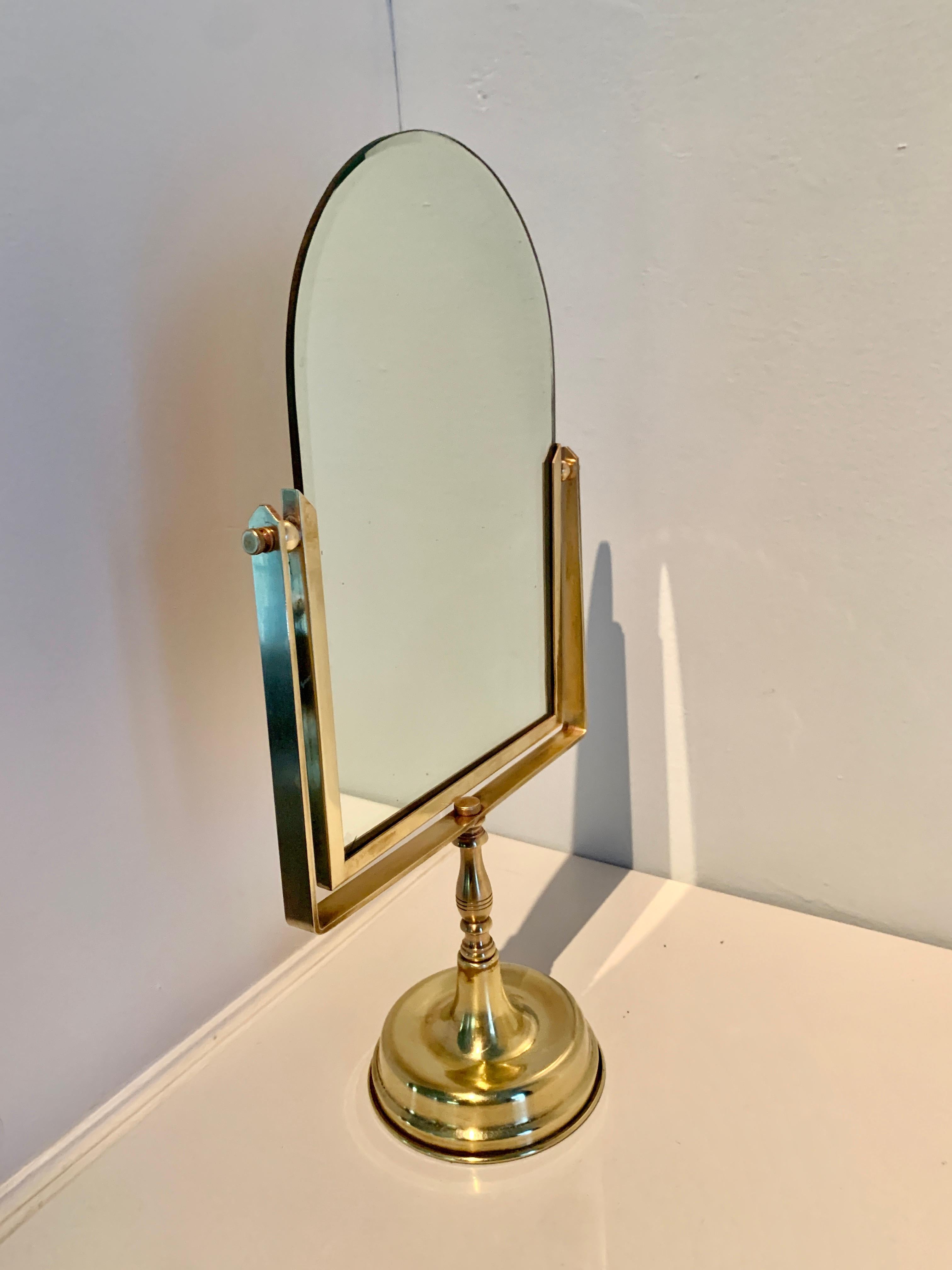 antique table mirror with stand