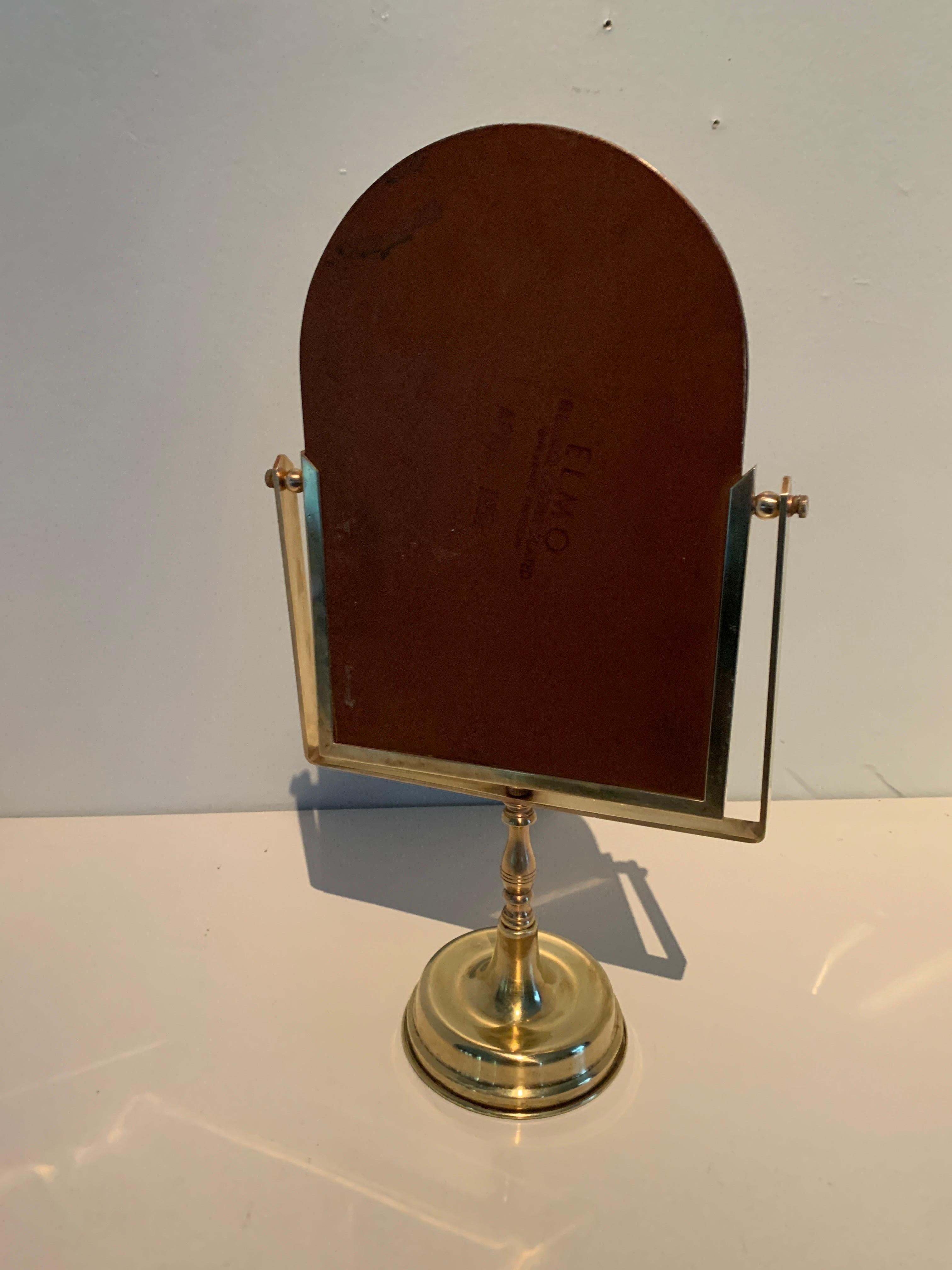 20th Century Bronze Vanity or Table Mirror on Stand For Sale