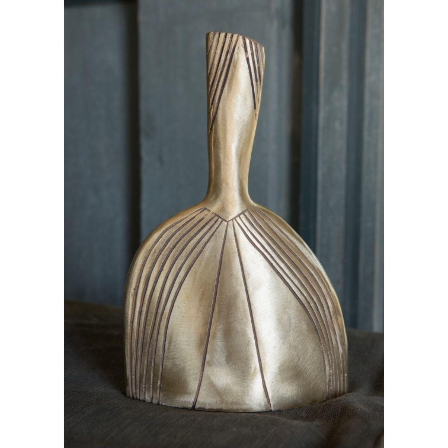Bronze Vase B by Mylene Niedzialkowski
Dimensions: D 7 x W 18 x H 28 cm. 
Materials: Bronze.

Bronze soliflore cast in the south-east of France.

All our collections start from an exploration, from a curiosity for the material, from the discovery of
