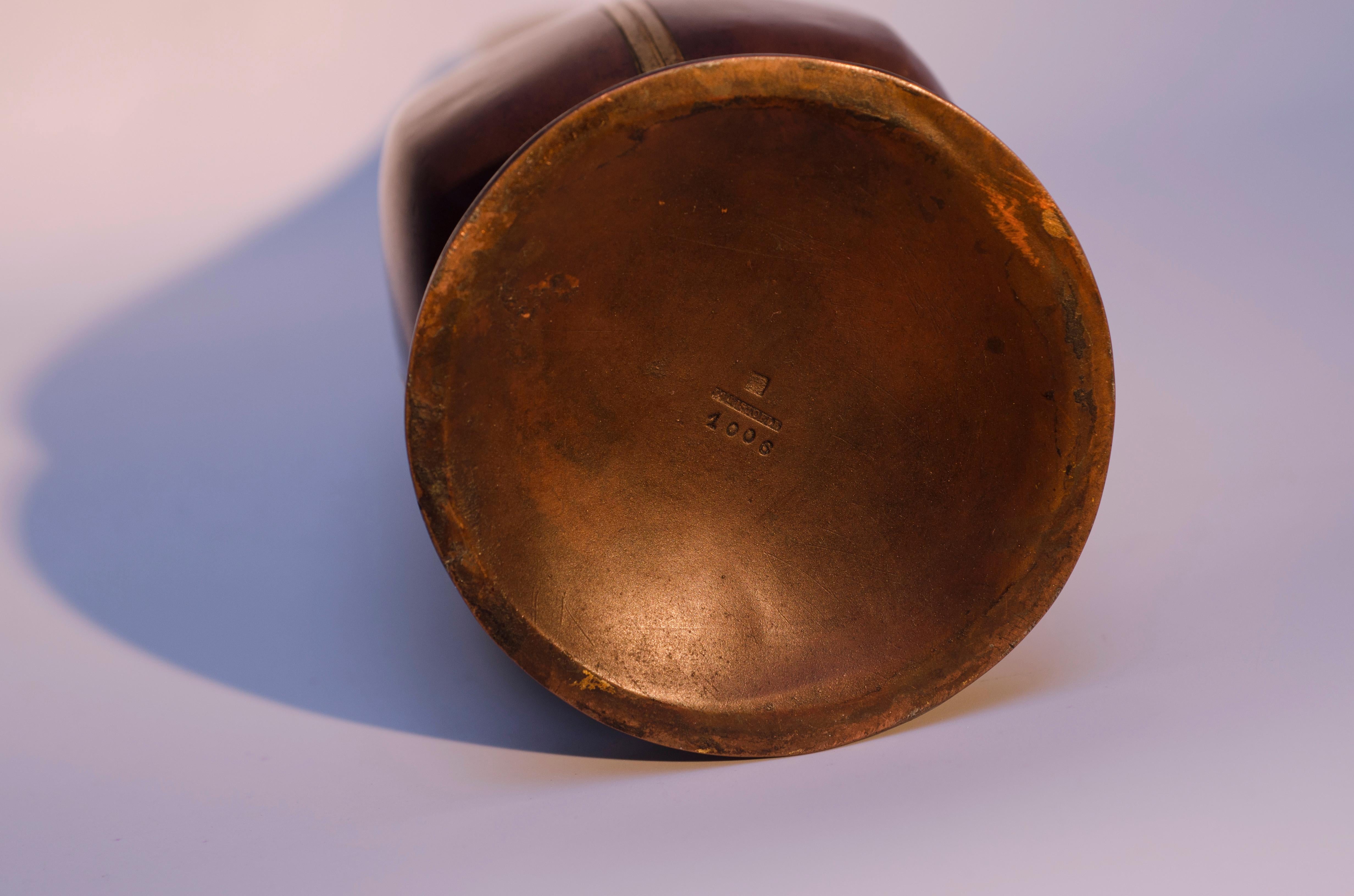 Art Nouveau Bronze vase by Christofle For Sale