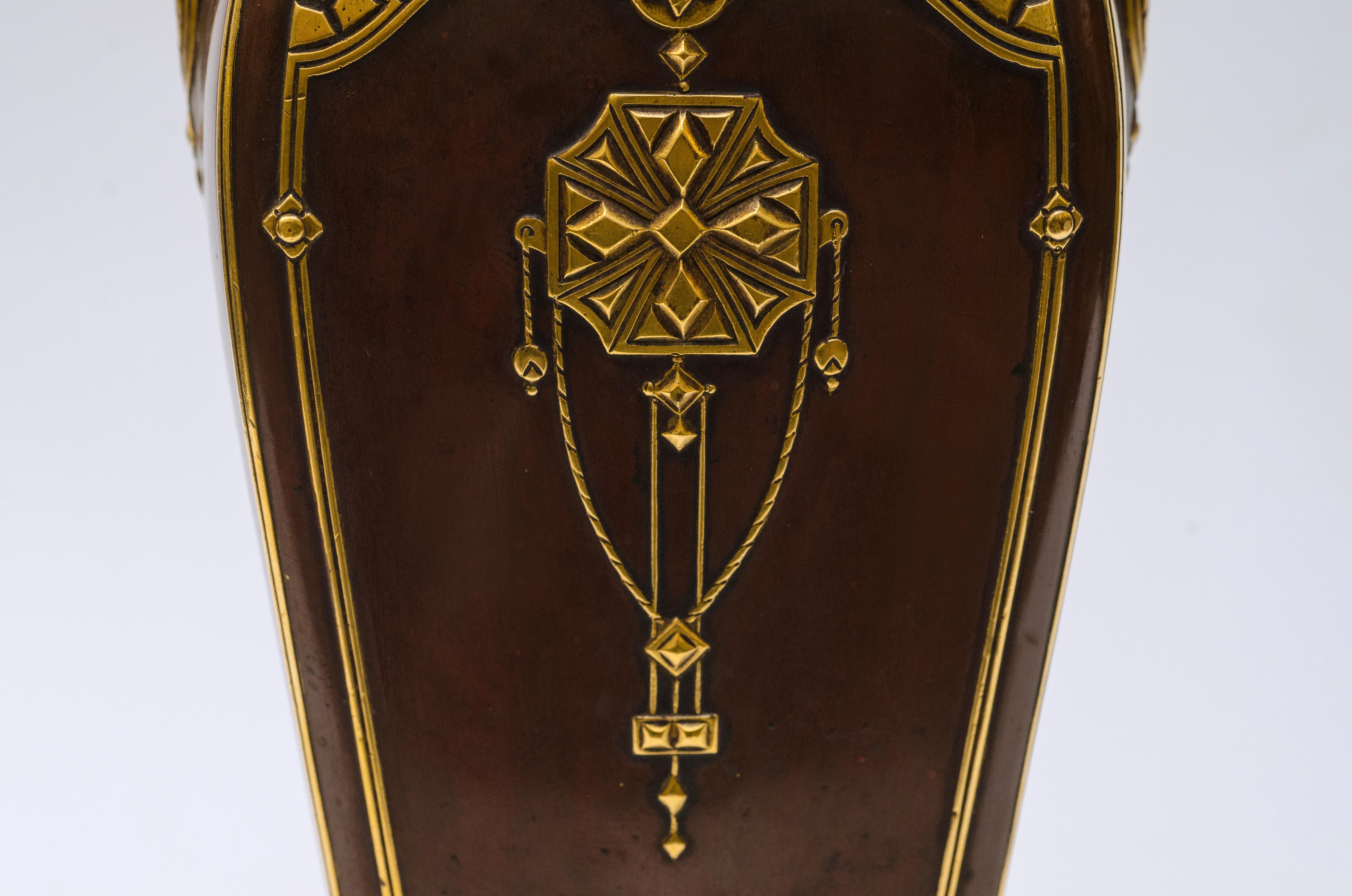 French Bronze vase by Christofle For Sale