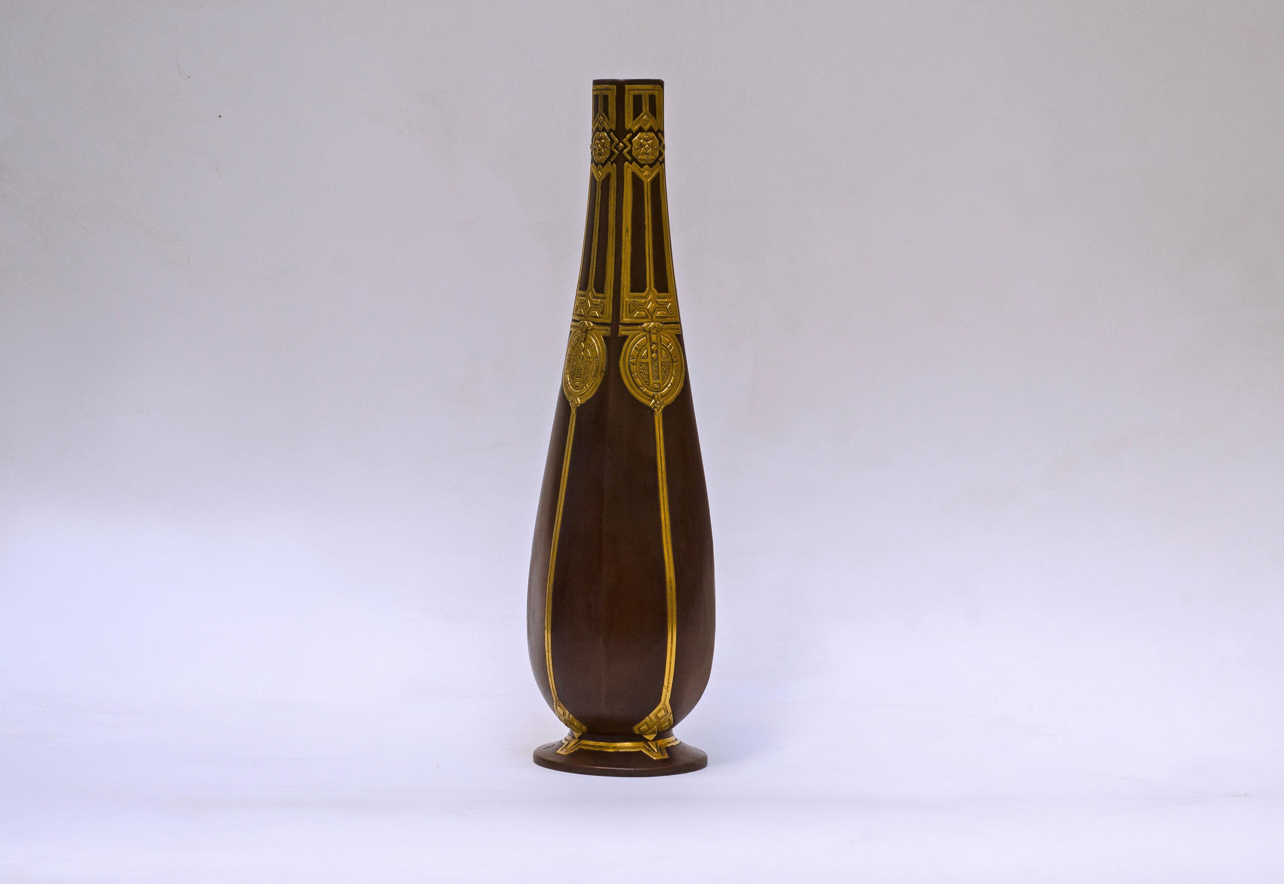French Bronze vase by Christofle For Sale