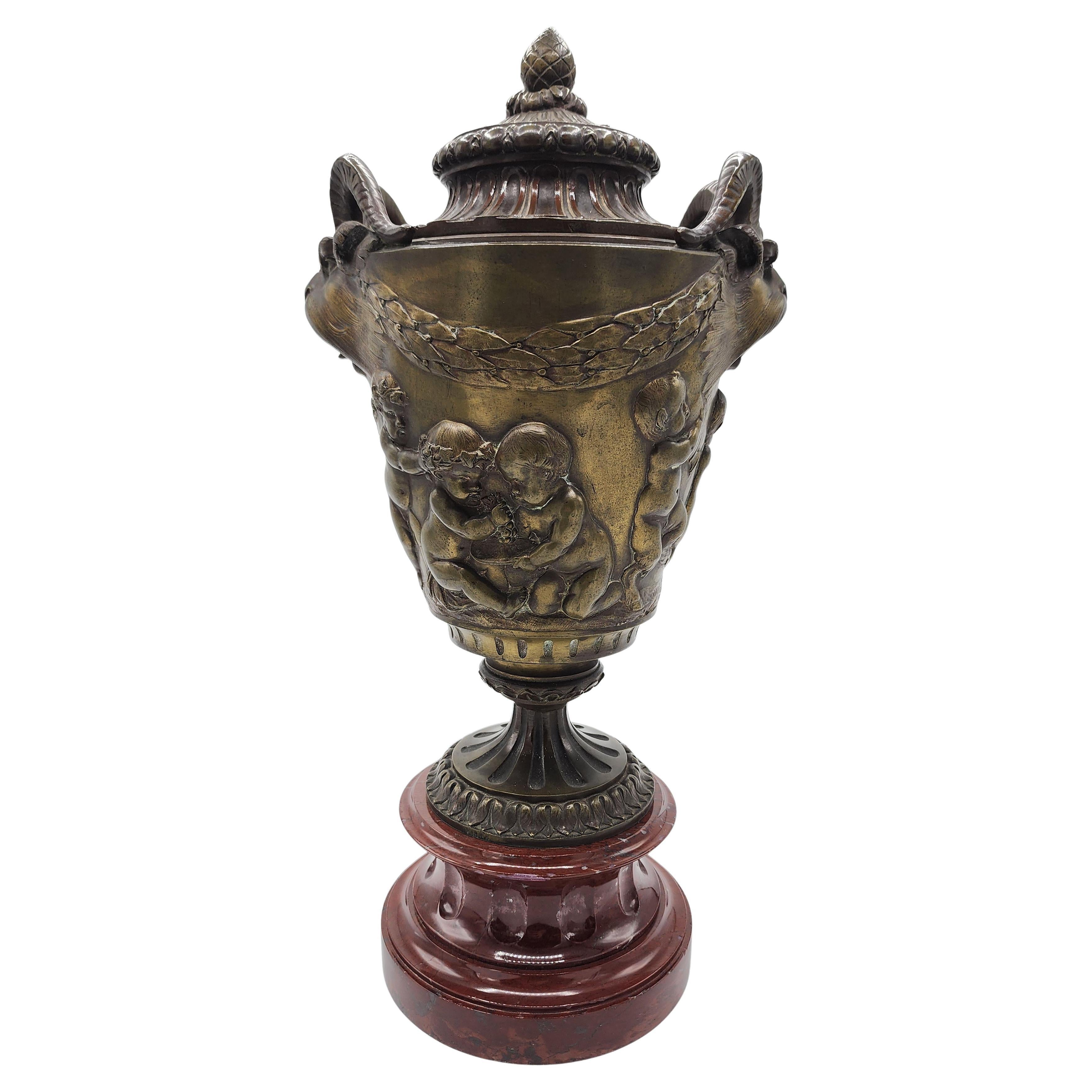 Bronze Vase by Claude Michel Clodion For Sale