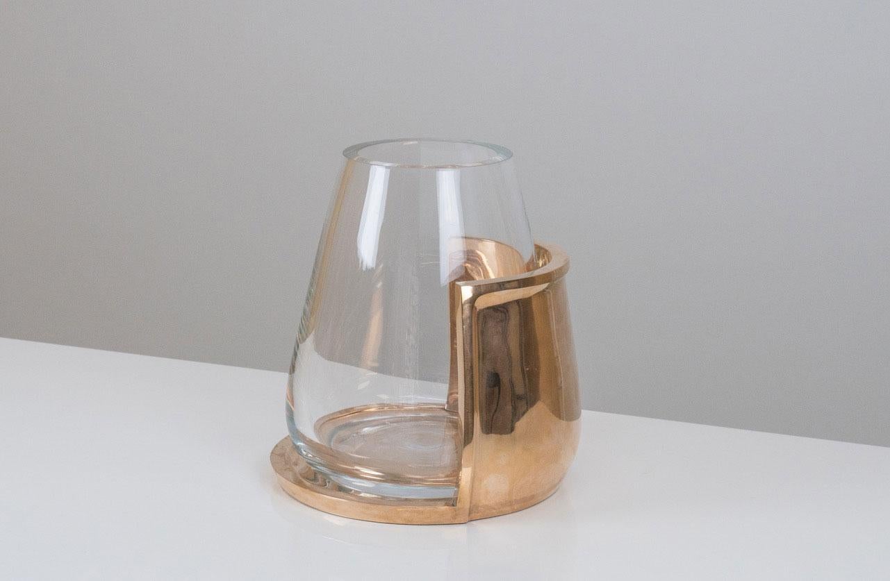 Polished Bronze Vase by Eric Schmitt 