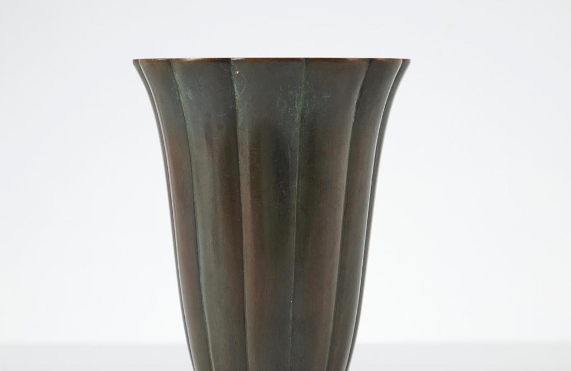 Scandinavian Modern Bronze Vase by GAB