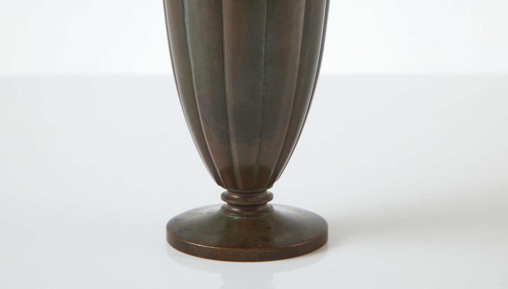 Swedish Bronze Vase by GAB