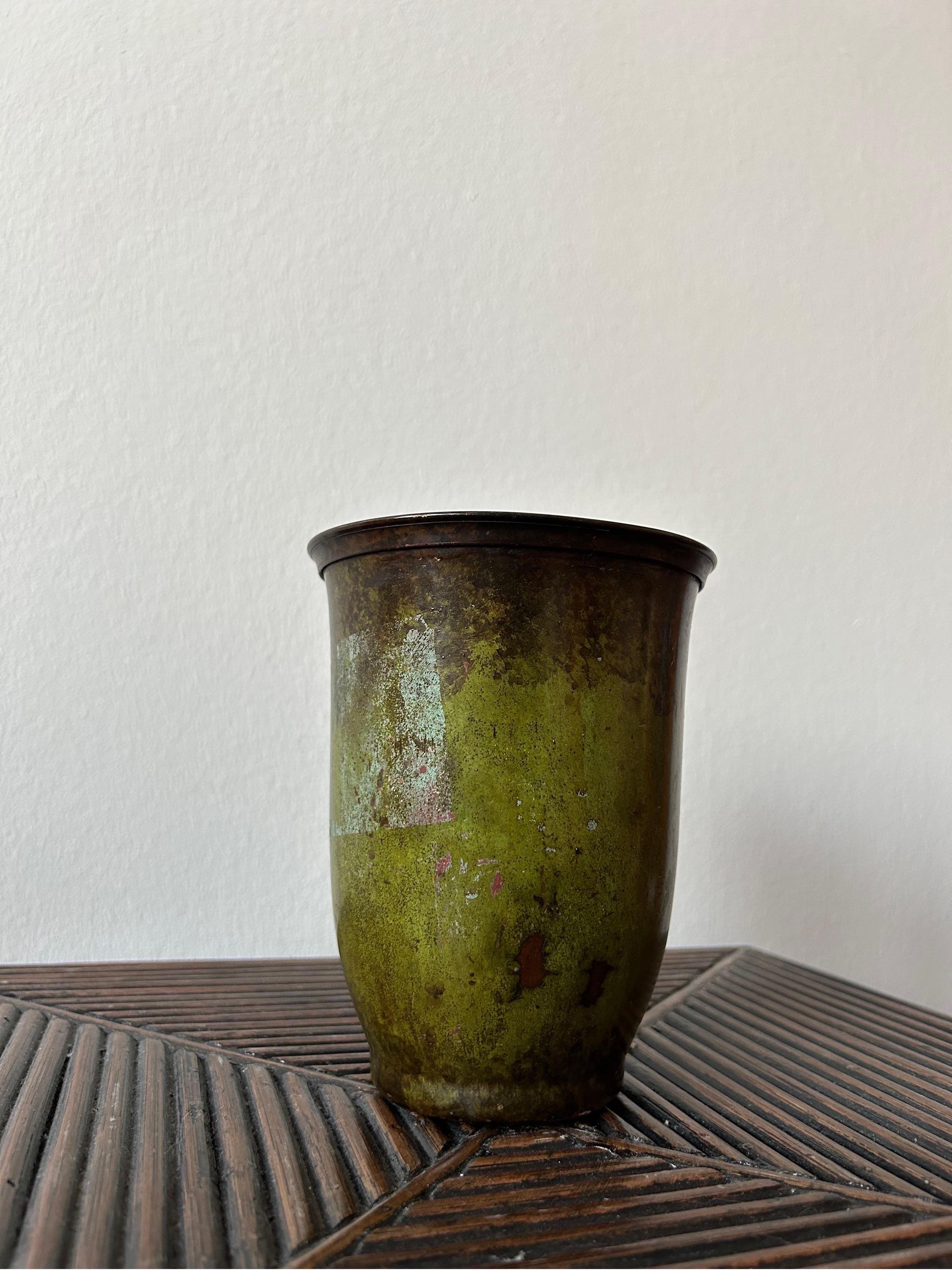 Scandinavian Modern Bronze vase by HF ildfast Denmark 1930s For Sale