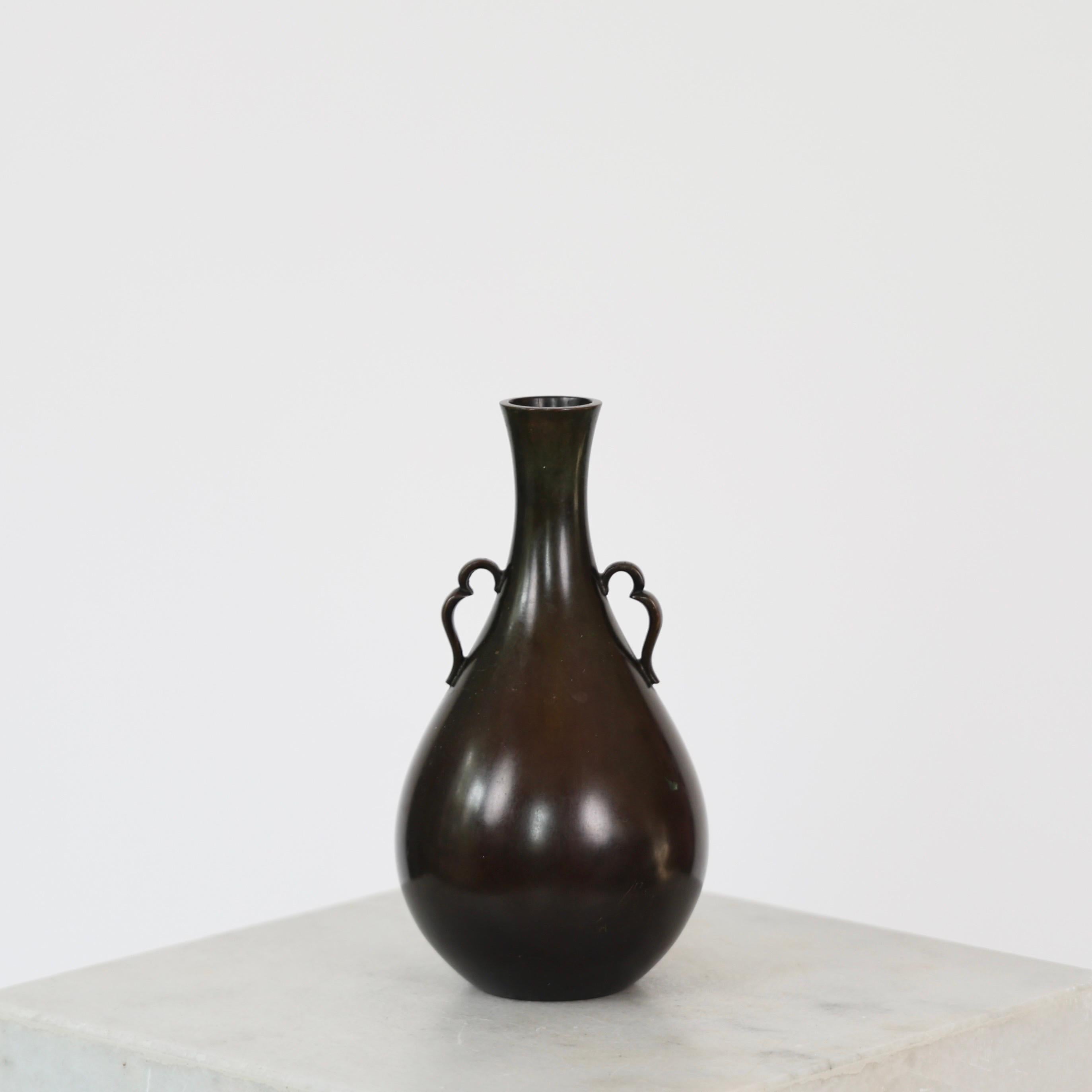 Art Deco Bronze Vase by Just Andersen, 1930s, Denmark For Sale