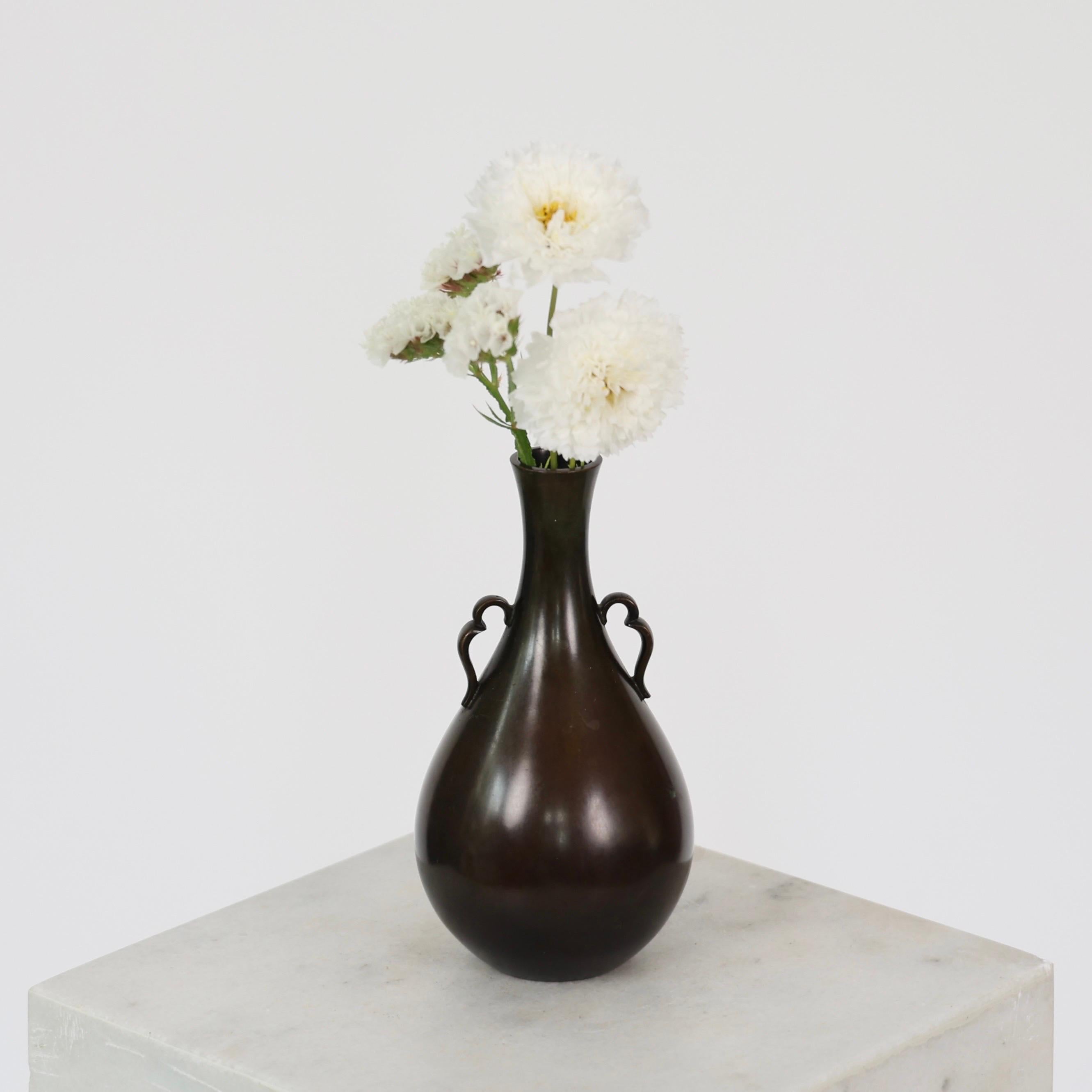 Danish Bronze Vase by Just Andersen, 1930s, Denmark For Sale