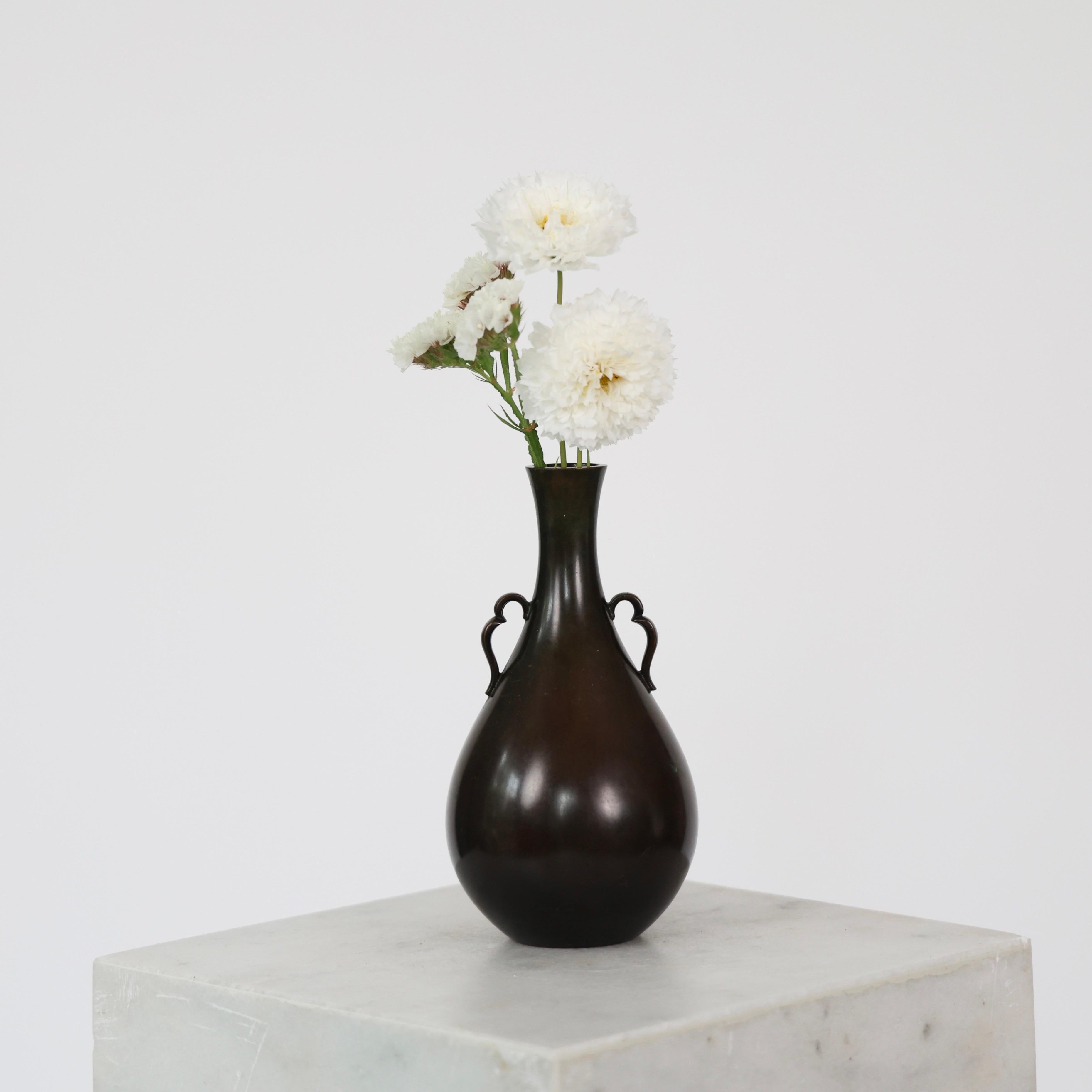 Mid-20th Century Bronze Vase by Just Andersen, 1930s, Denmark For Sale