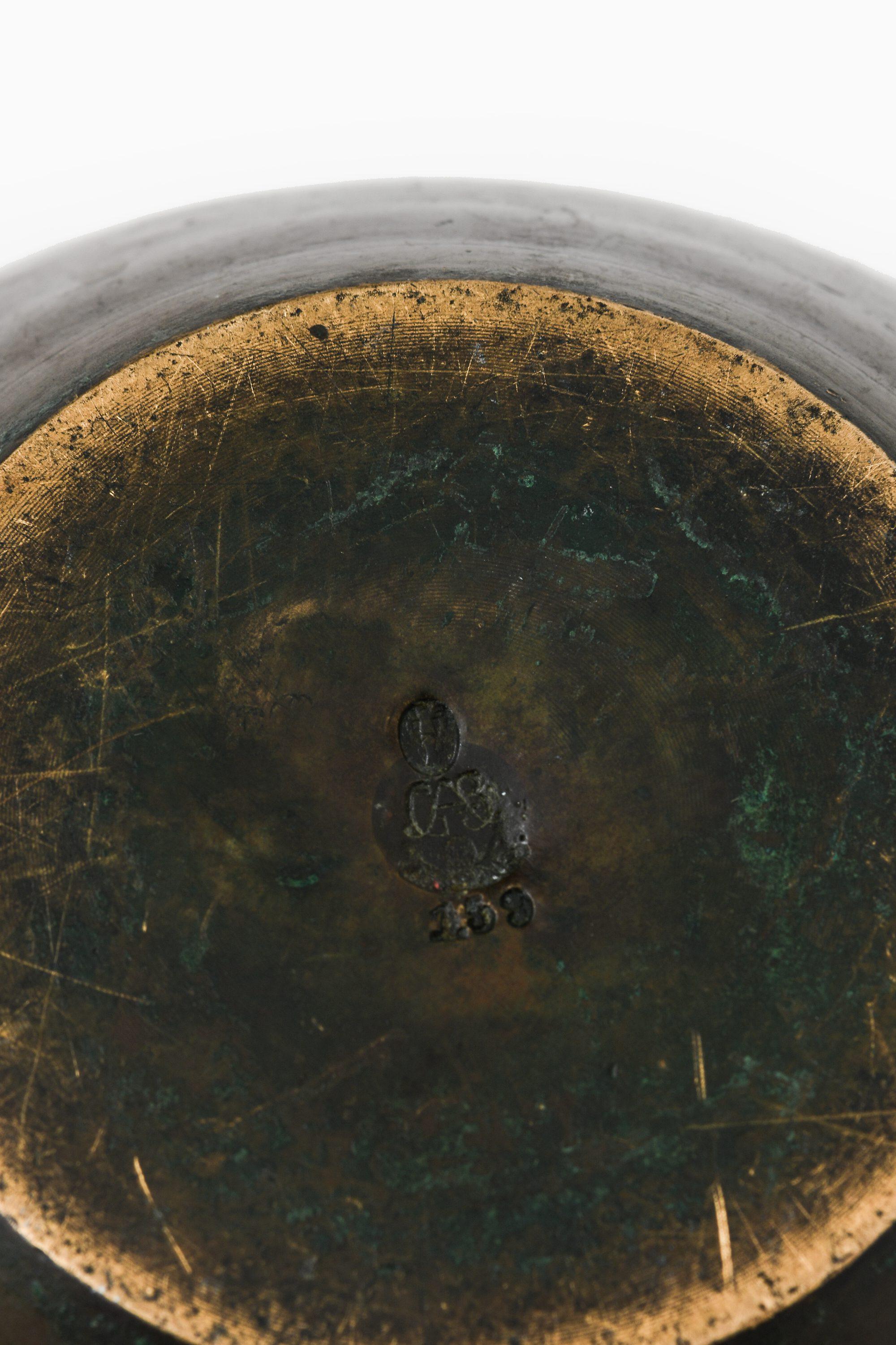 Bronze Vase by Just Andersen, 1950's In Good Condition For Sale In Limhamn, Skåne län