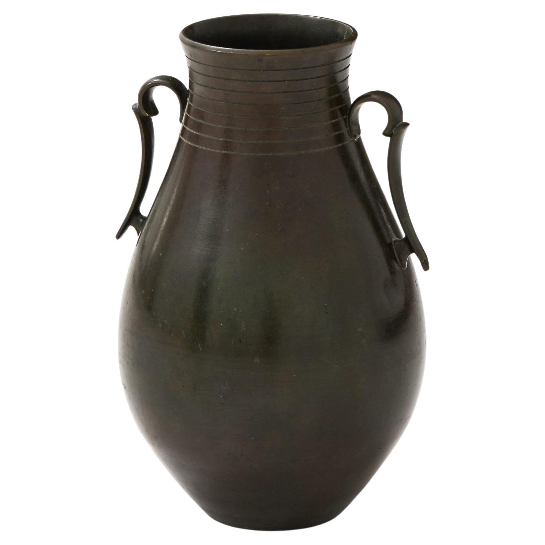 Bronze Vase by Just Andersen, 1950's For Sale