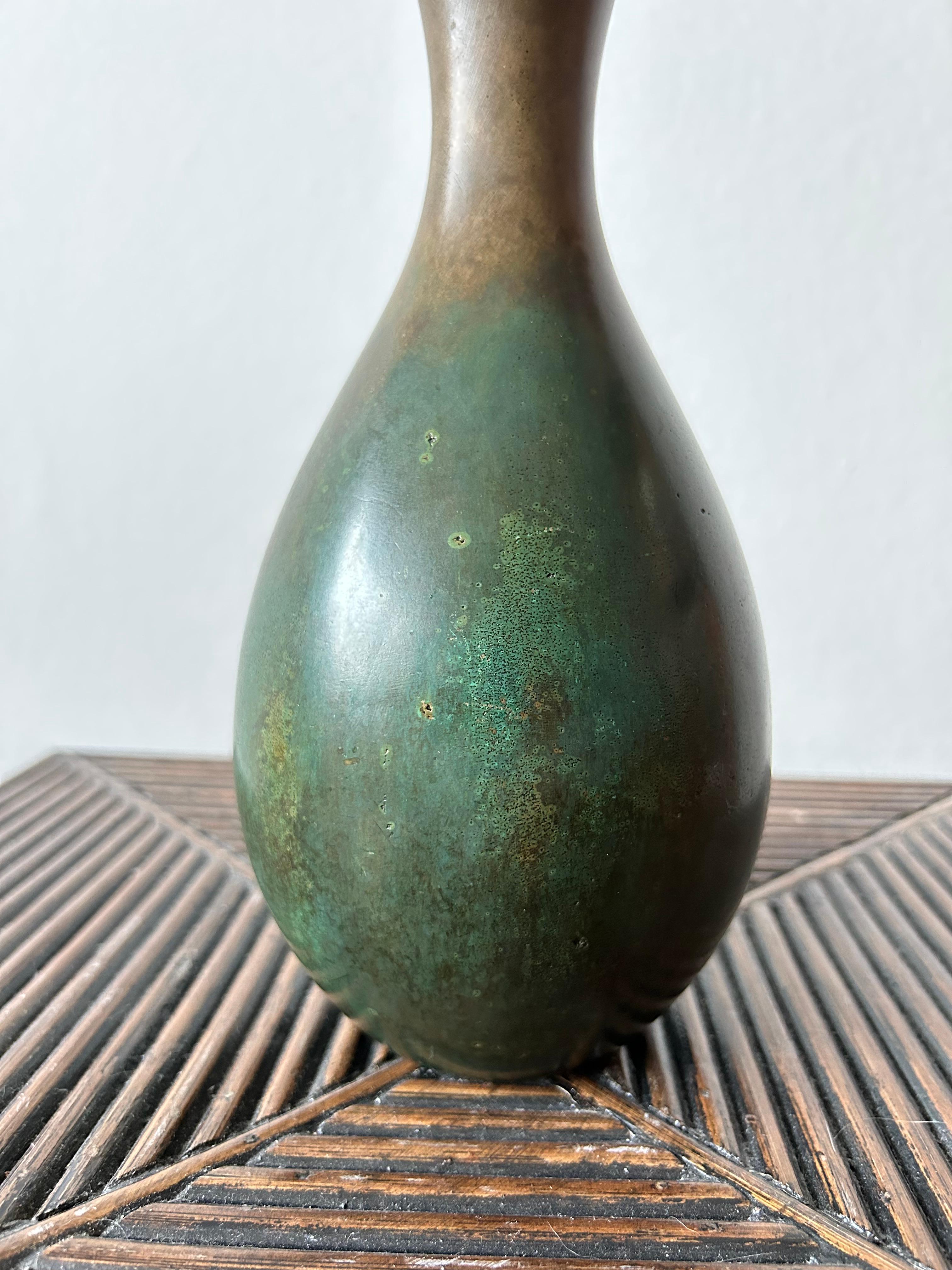 Scandinavian Modern Bronze vase by Just Andersen for GAB Sweden 1920’s
