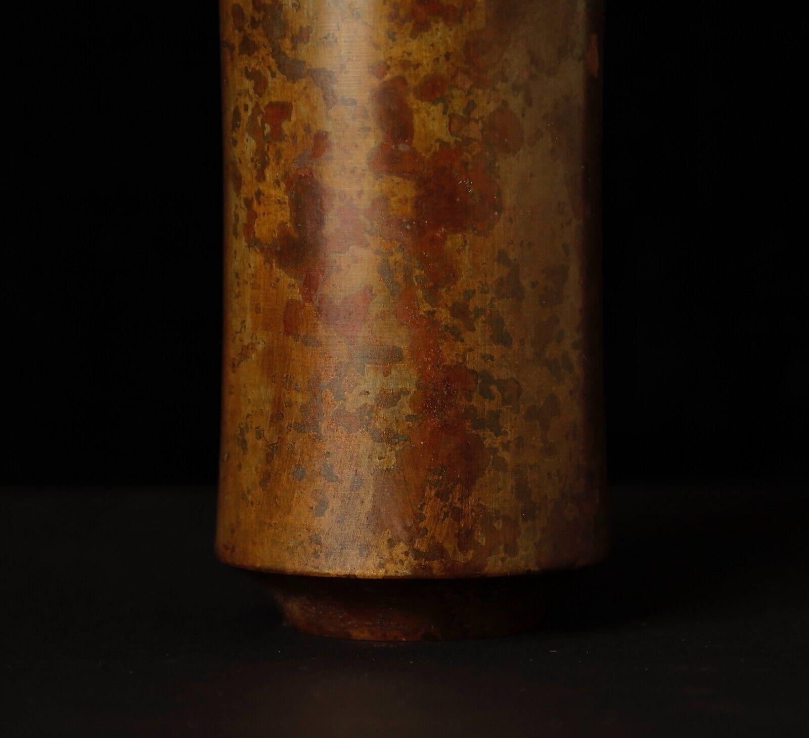 Hand-Crafted Bronze vase by renown Kasai Taizo (Nitten artist), 20th century For Sale