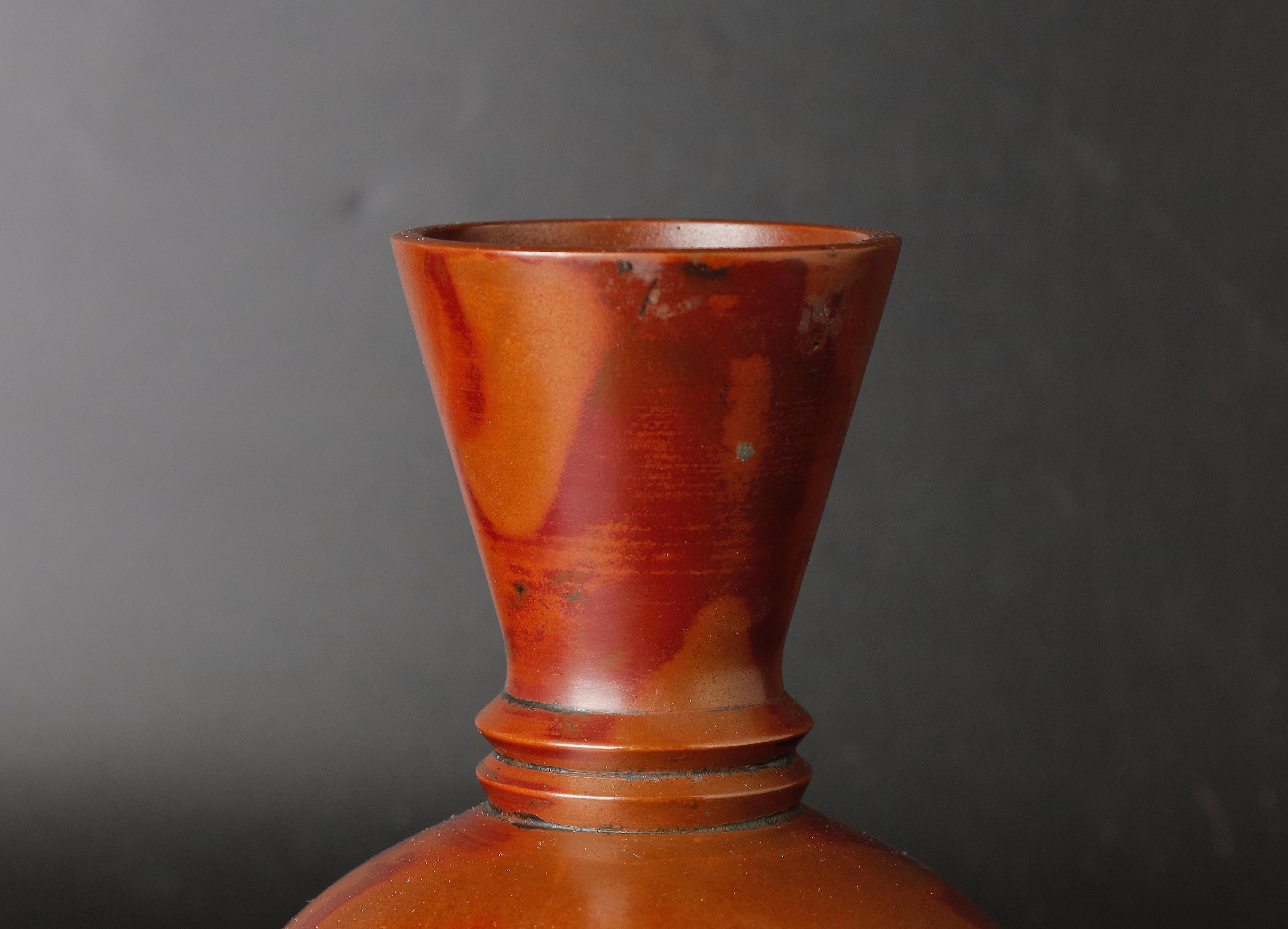 20th Century Bronze Vase by Yamamoto Houzan For Sale