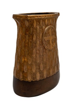 Bronze Vase Gustav Gurschner circa 1912 Patinated Austrian Jugendstil