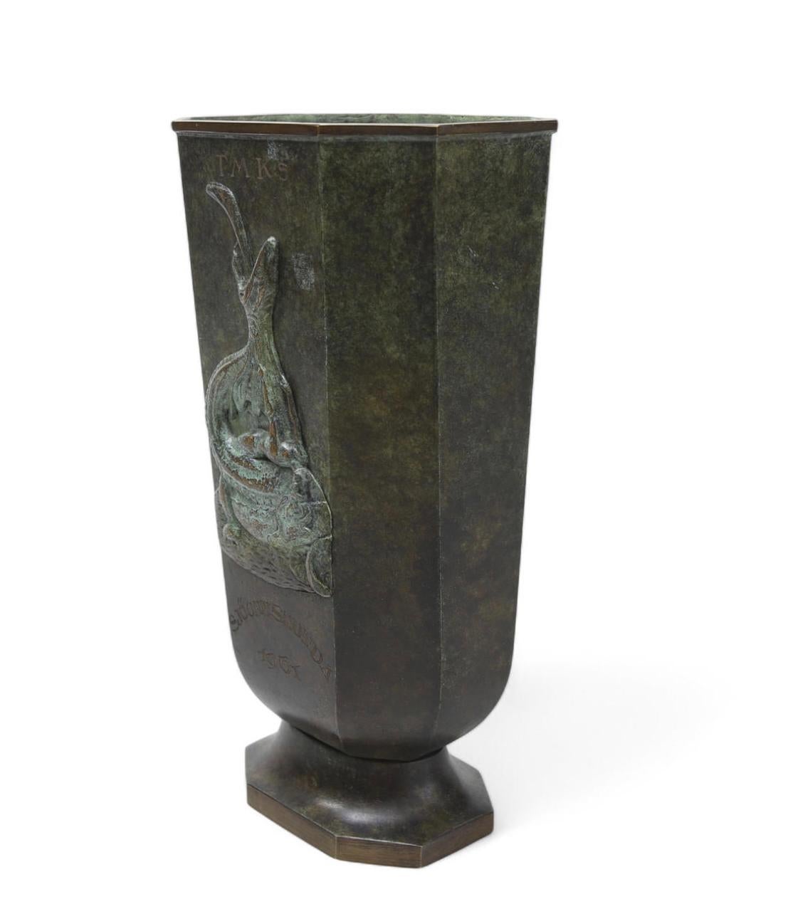 Vaso di bronzo Just Andersen attr. In condizioni buone in vendita a Long Island City, NY